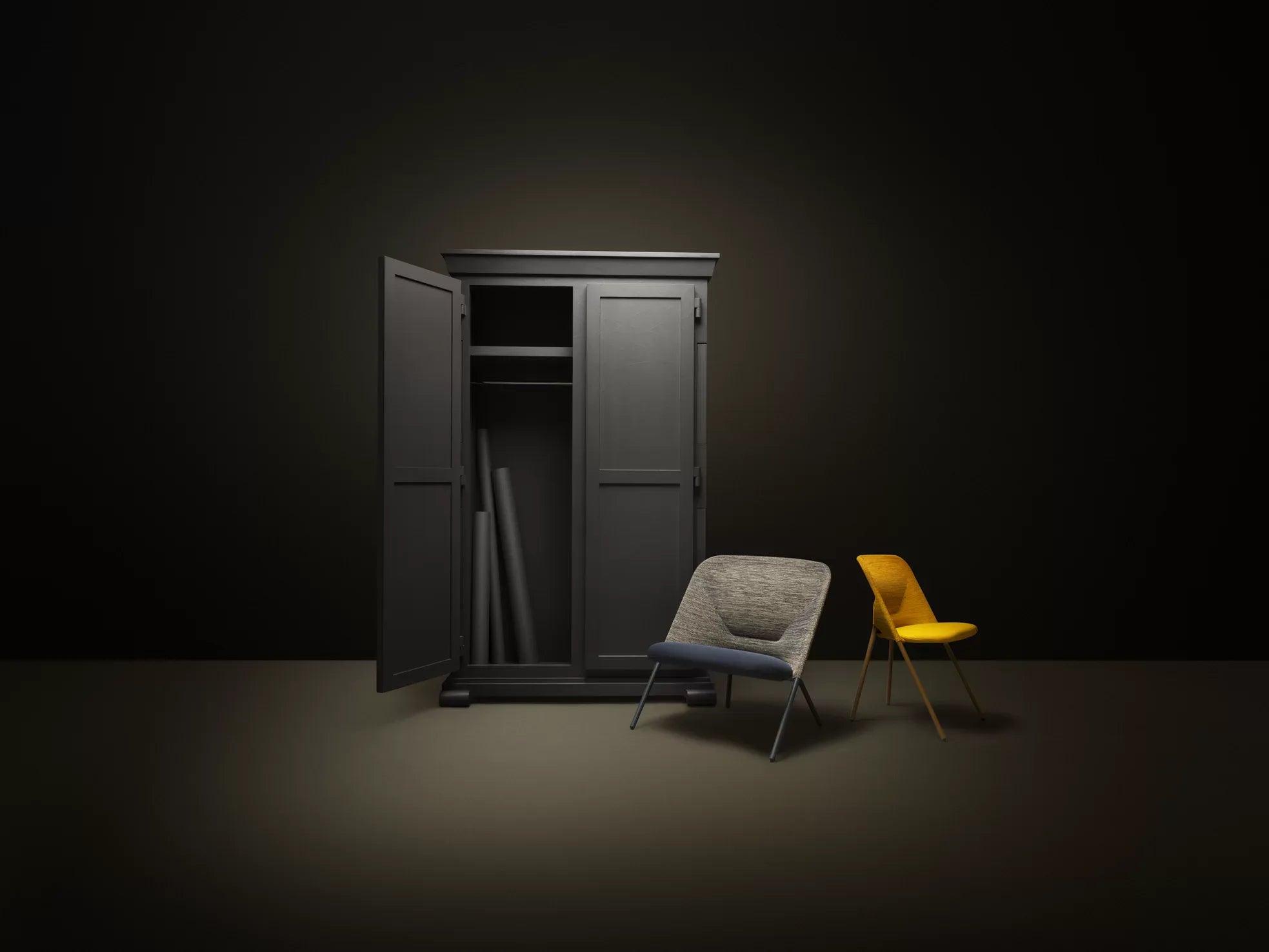 Krzesło składane SHIFT szary z niebieskim Moooi Eye on Design