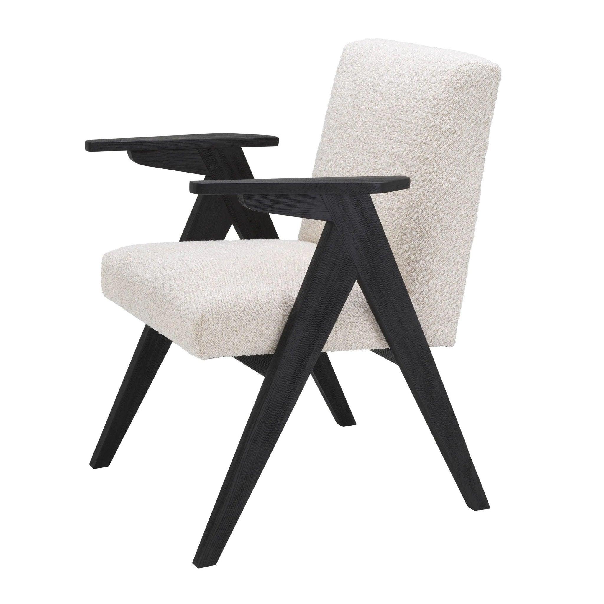 Krzesło w tkaninie boucle BOBO kremowy Eichholtz Eye on Design