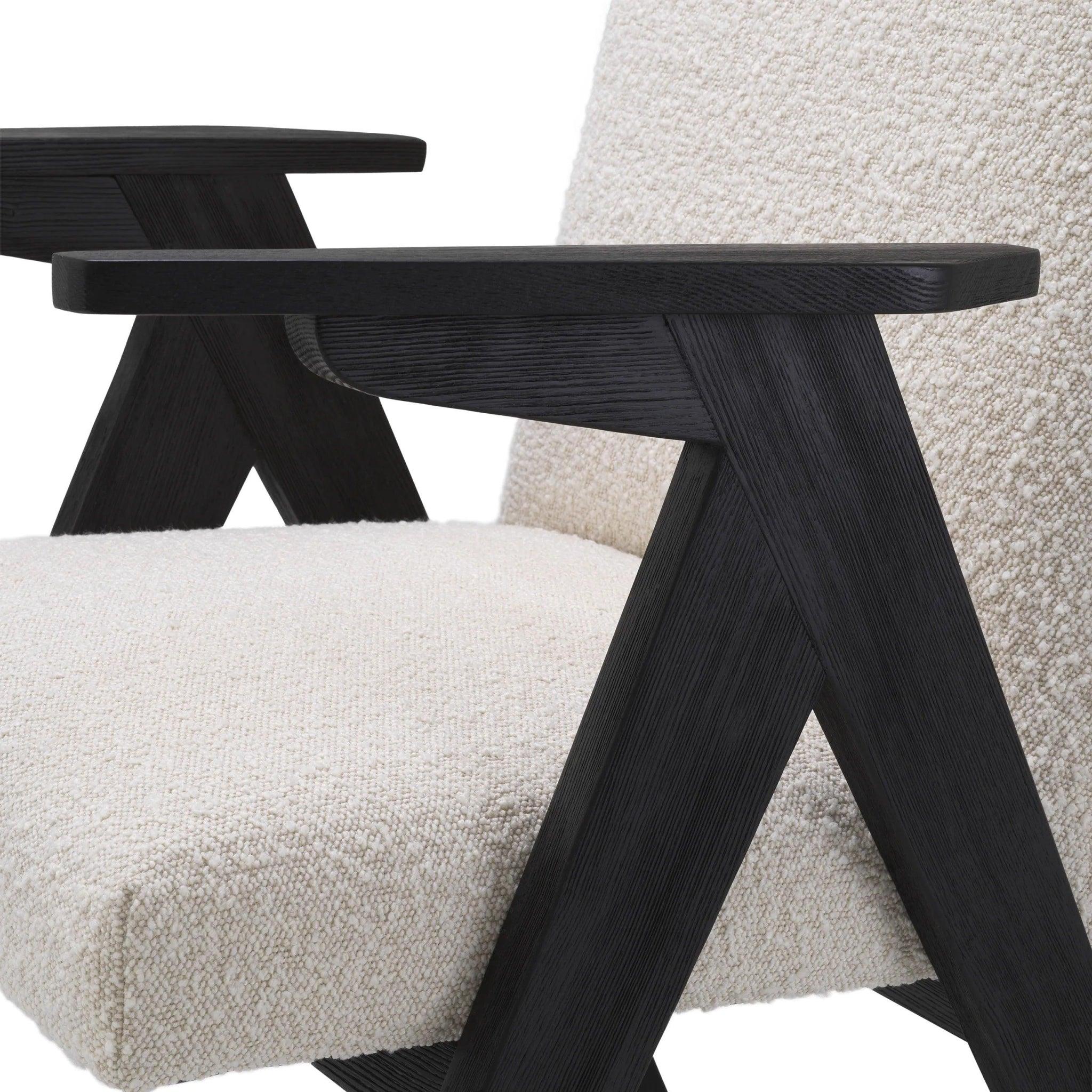 Krzesło w tkaninie boucle BOBO kremowy Eichholtz Eye on Design