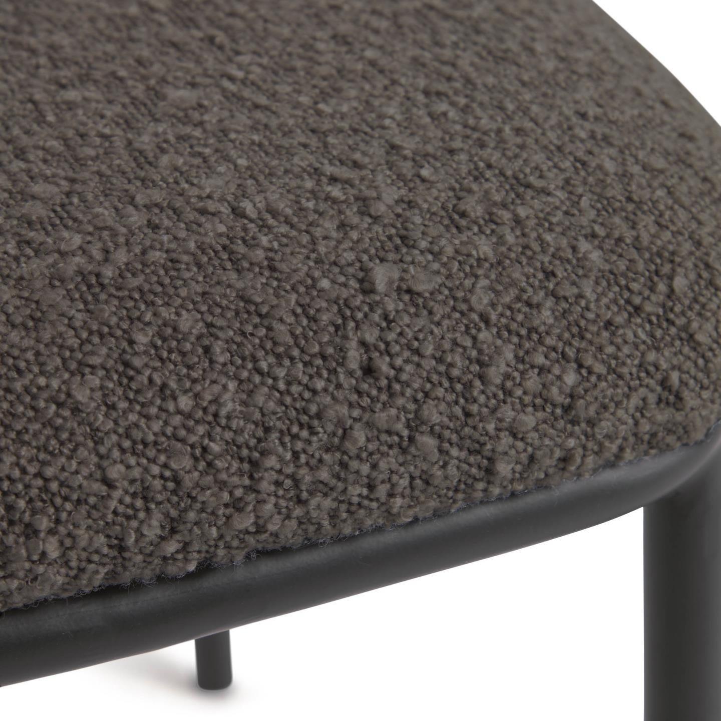 Krzesło w tkaninie boucle CISELIA czarny La Forma Eye on Design
