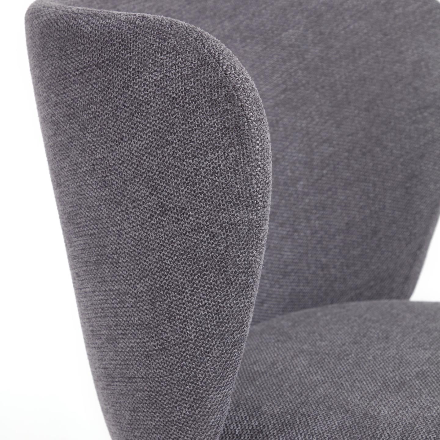 Krzesło w tkaninie szenilowej CISELIA ciemnoszary La Forma Eye on Design