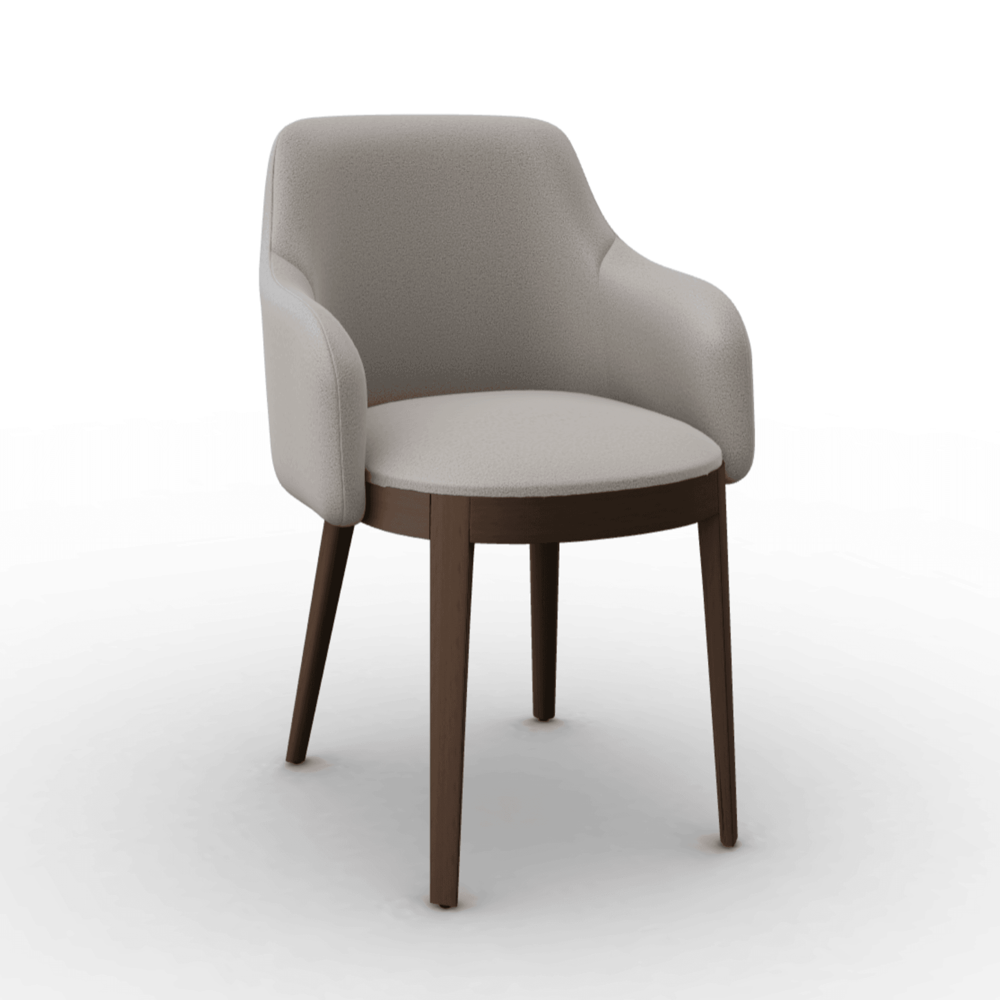 Krzesło z podłokietnikami ADÈL boucle taupe Calligaris ciemnobrązowa Eye on Design