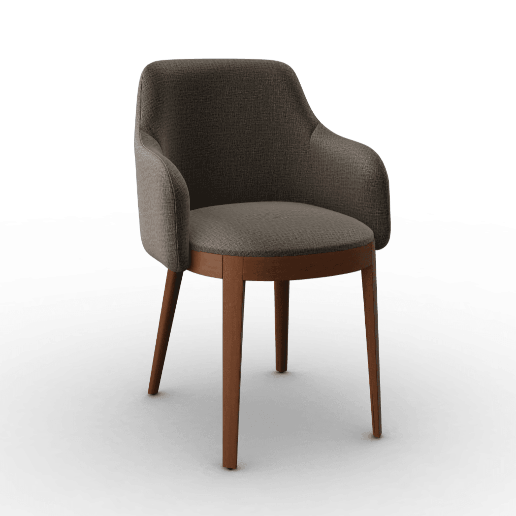 Krzesło z podłokietnikami ADÈL melanż szary Calligaris orzech włoski Eye on Design