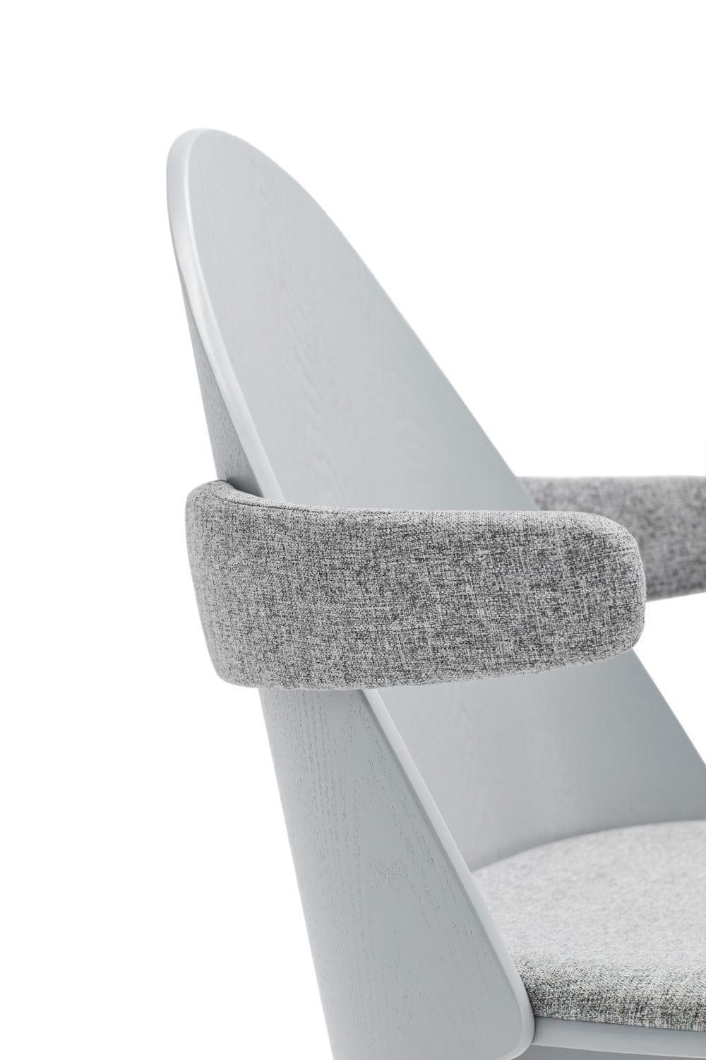 Krzesło z podłokietnikami UMA jasnoszary Teulat Eye on Design