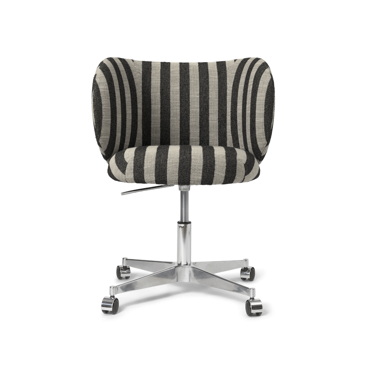 Office chair with armrests RICO Louisiana black and white