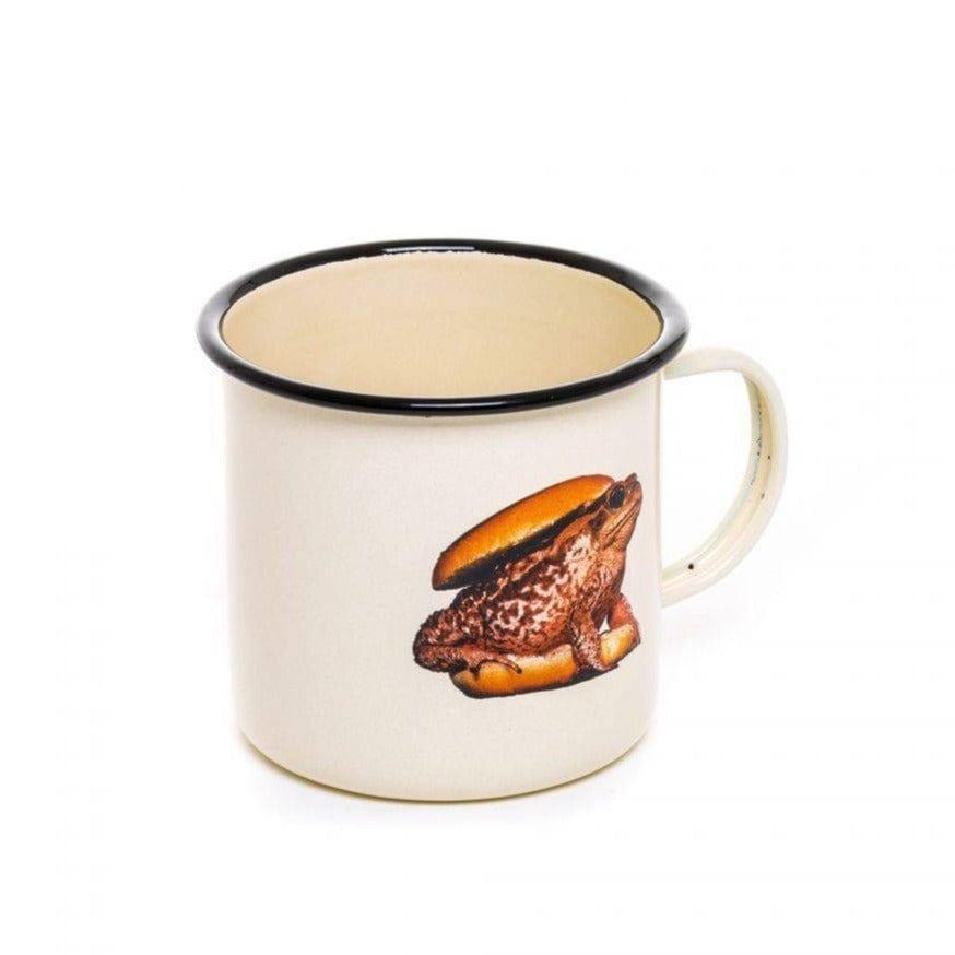 Kubek emaliowany TOAD beżowy Seletti Eye on Design