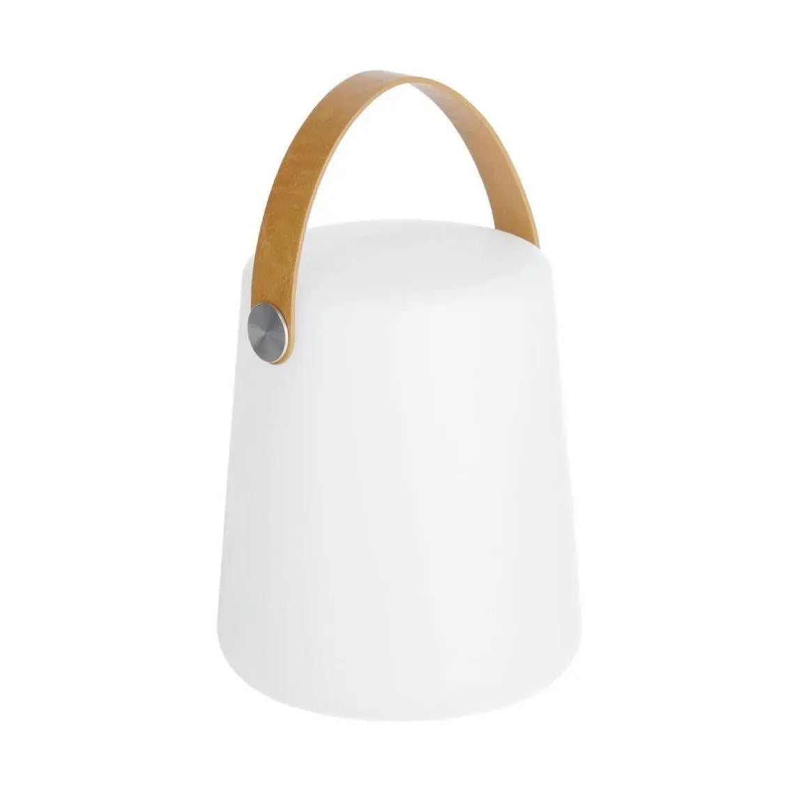 Lampa akumulatorowa DIALMA biały z brązowym uchwytem – Kave Home
