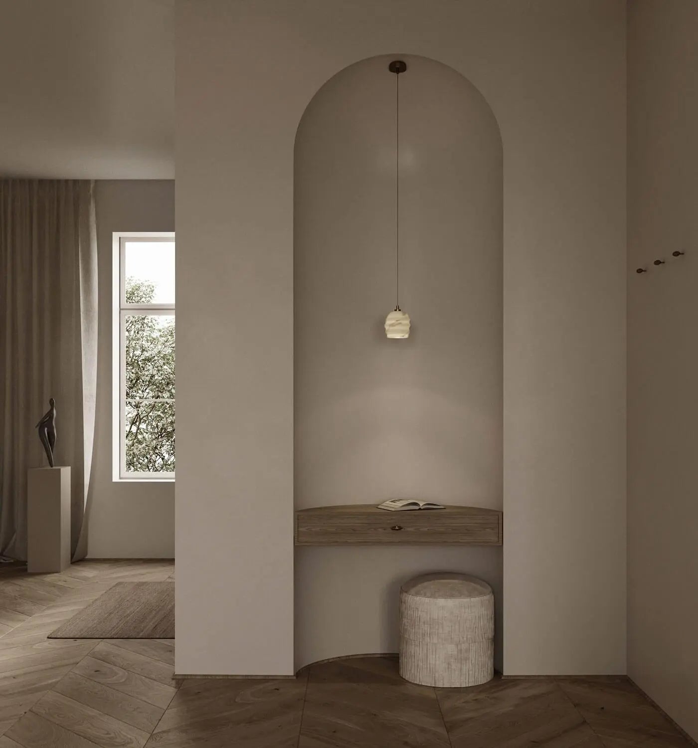 Lampa alabastrowa wisząca KALLIOPE mosiężny – Embassy Interiors