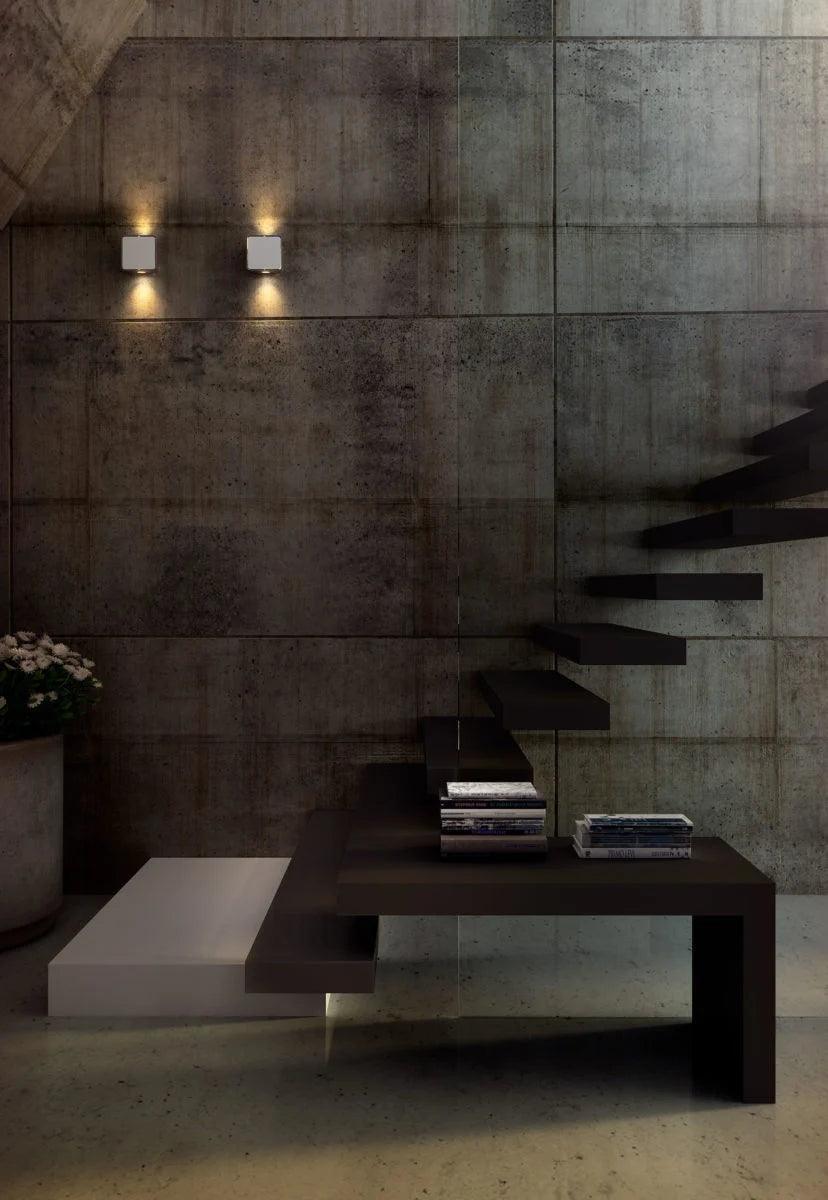 Lampa kwadratowa ścienna zewnętrzna LAB brązowy Marset Eye on Design