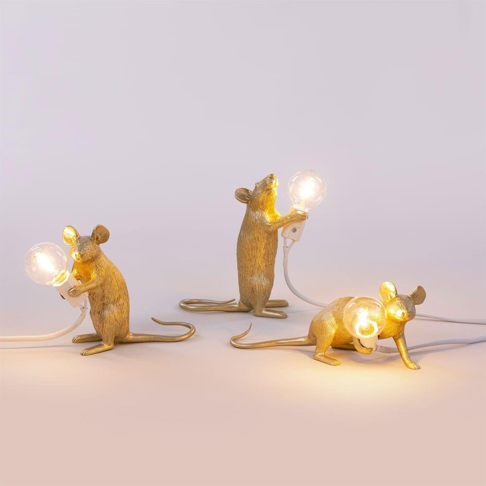 Lampa MOUSE LOP złoty Seletti Eye on Design