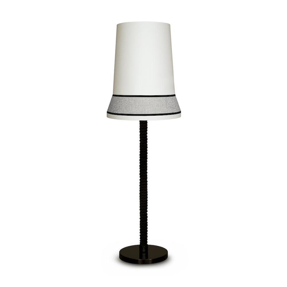 Lampa podłogowa AUDREY biały z czarnym wykończeniem Contardi Eye on Design