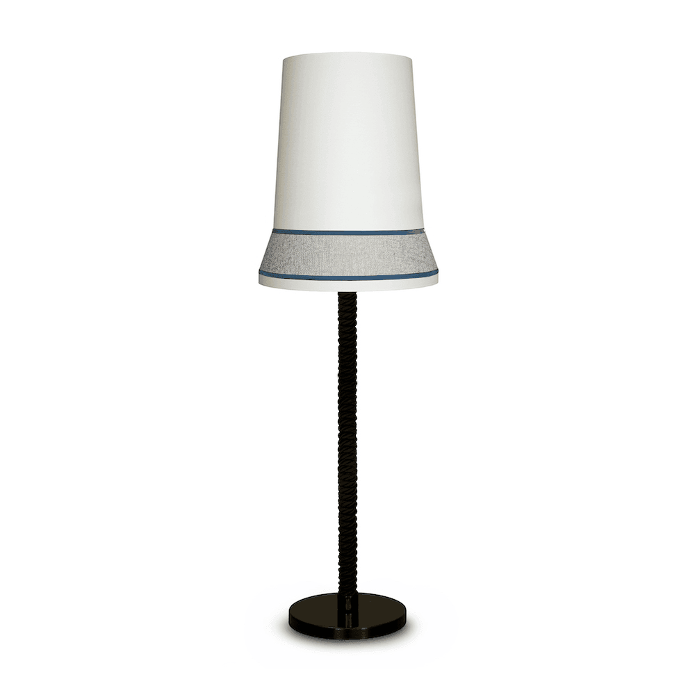 Lampa podłogowa AUDREY biały z niebieskim wykończeniem Contardi Eye on Design