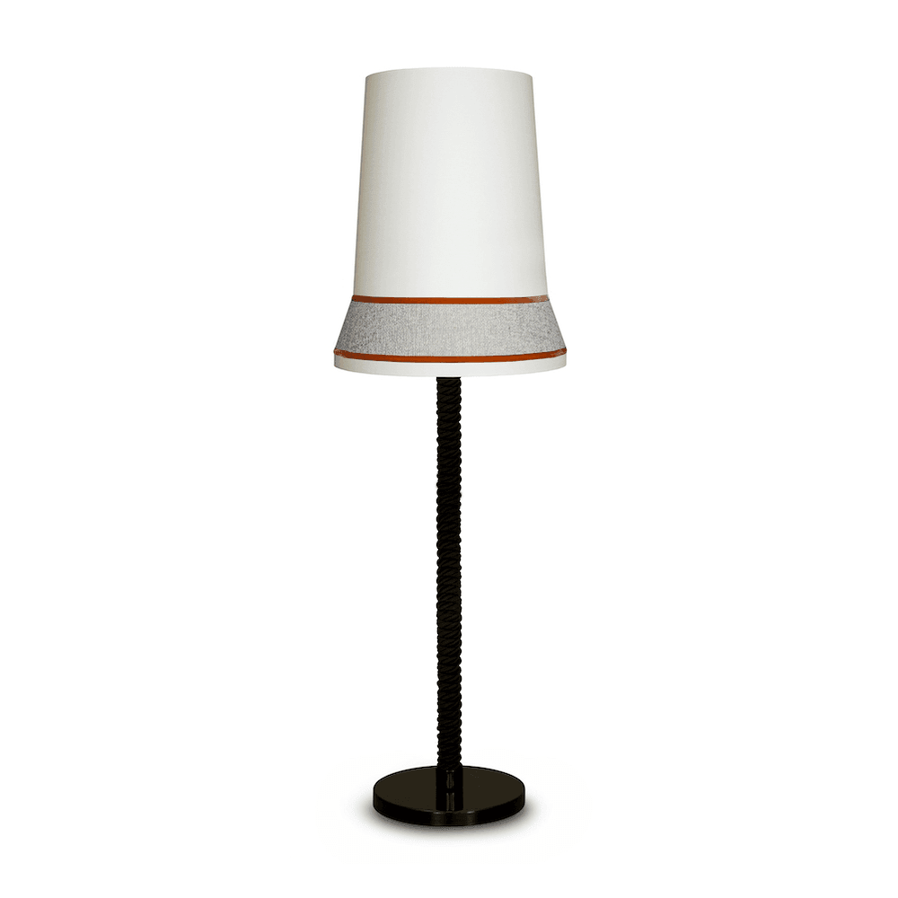 Lampa podłogowa AUDREY biały z pomarańczowym wykończeniem Contardi Eye on Design