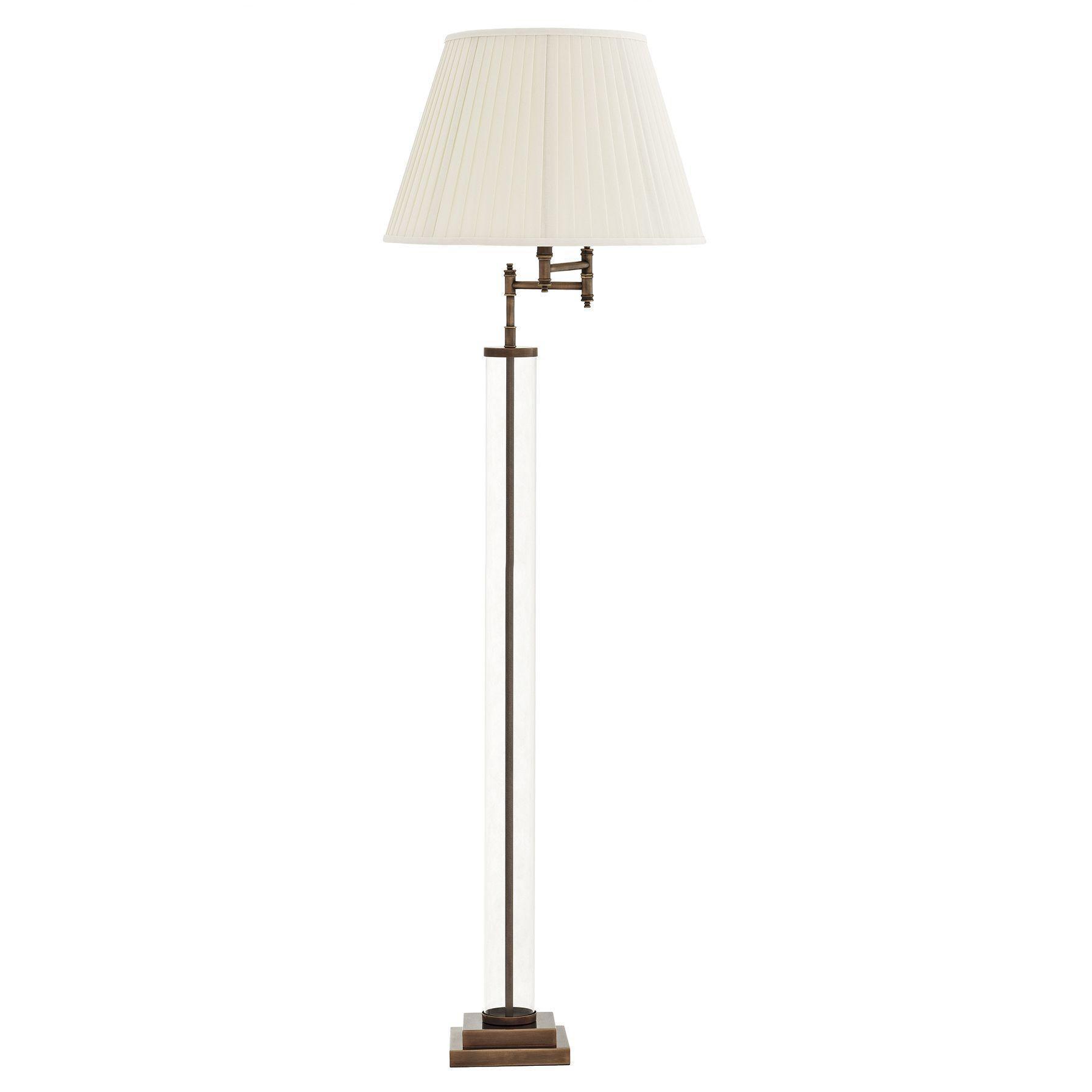 Lampa podłogowa BEAUFORT jasnobeżowy z mosiężnym wykończeniem Eichholtz Eye on Design