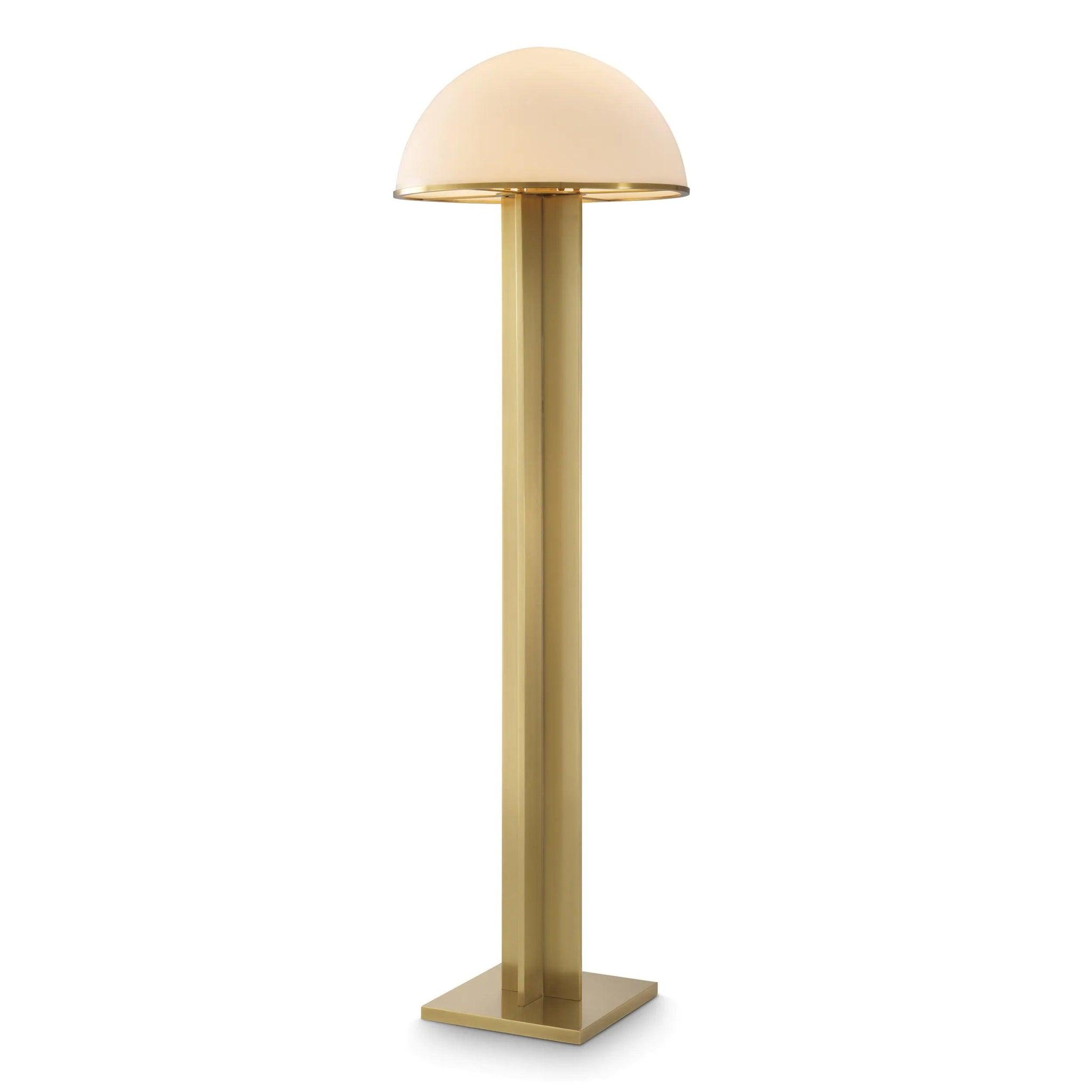 Lampa podłogowa BERKLEY mosiężny z białym kloszem Eichholtz Eye on Design