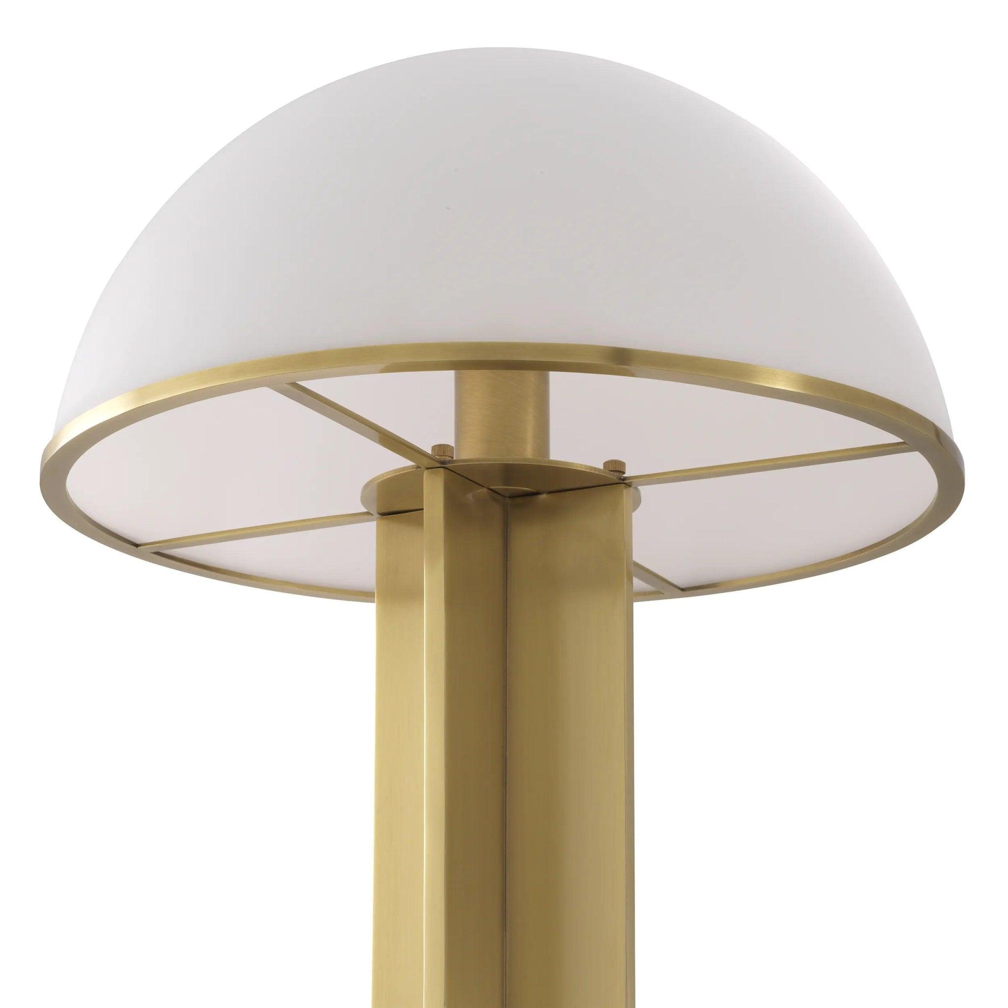 Lampa podłogowa BERKLEY mosiężny z białym kloszem Eichholtz Eye on Design