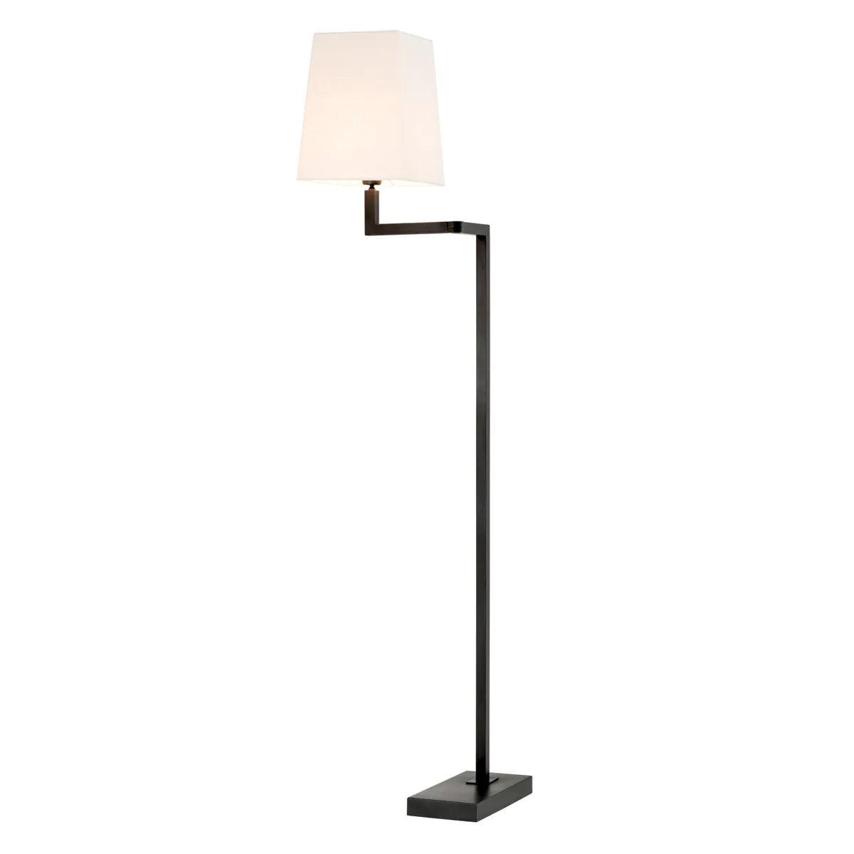 Lampa podłogowa CAMBELL biały z czarną podstawą Eichholtz Eye on Design