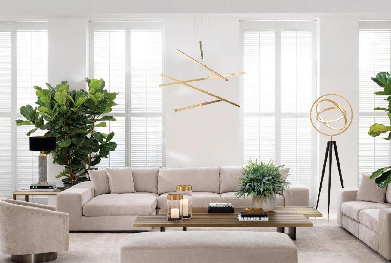 Lampa podłogowa CASSINI czarny z mosiężnym wykończeniem Eichholtz Eye on Design