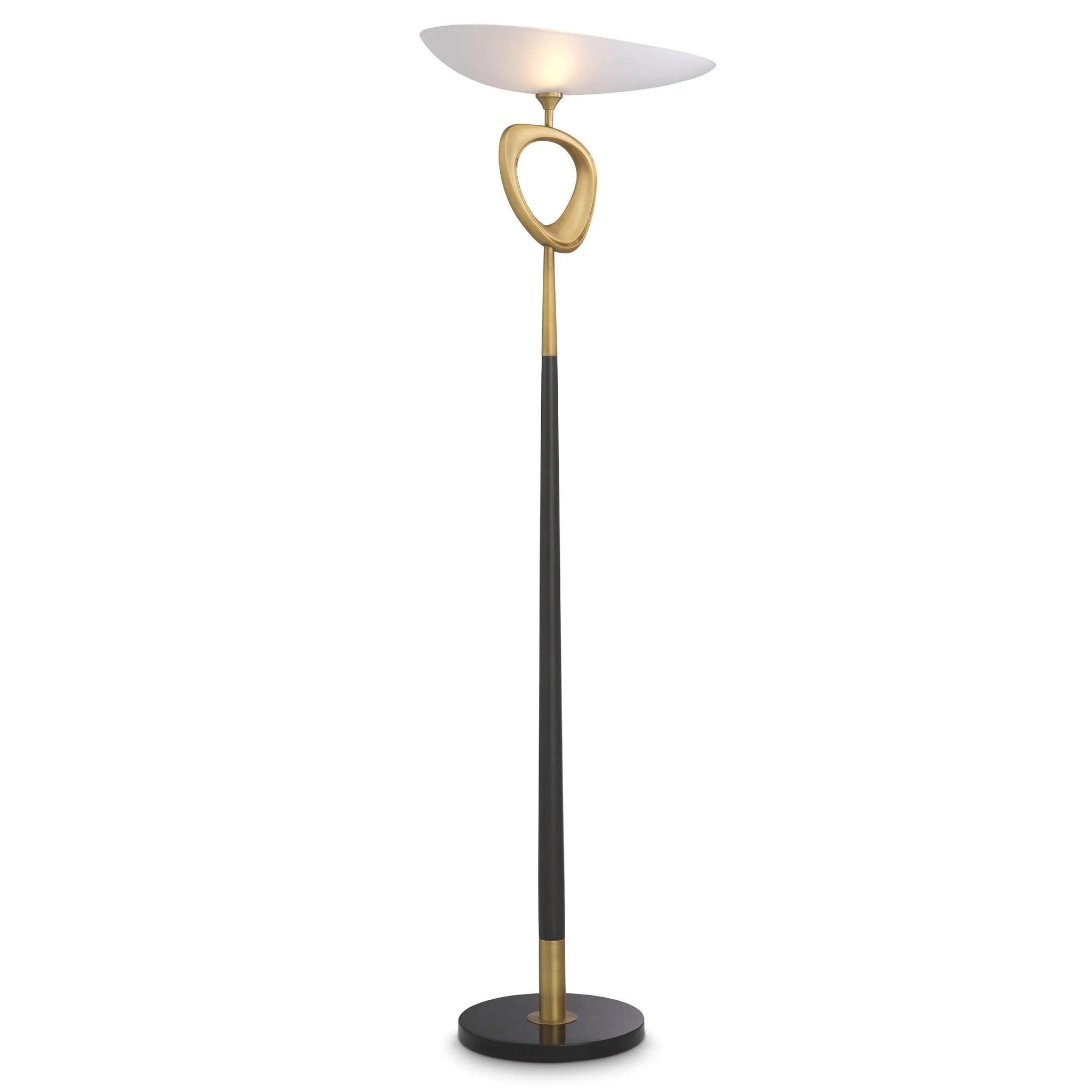 Lampa podłogowa CELINE czarny z mosiężnym wykończeniem Eichholtz Eye on Design