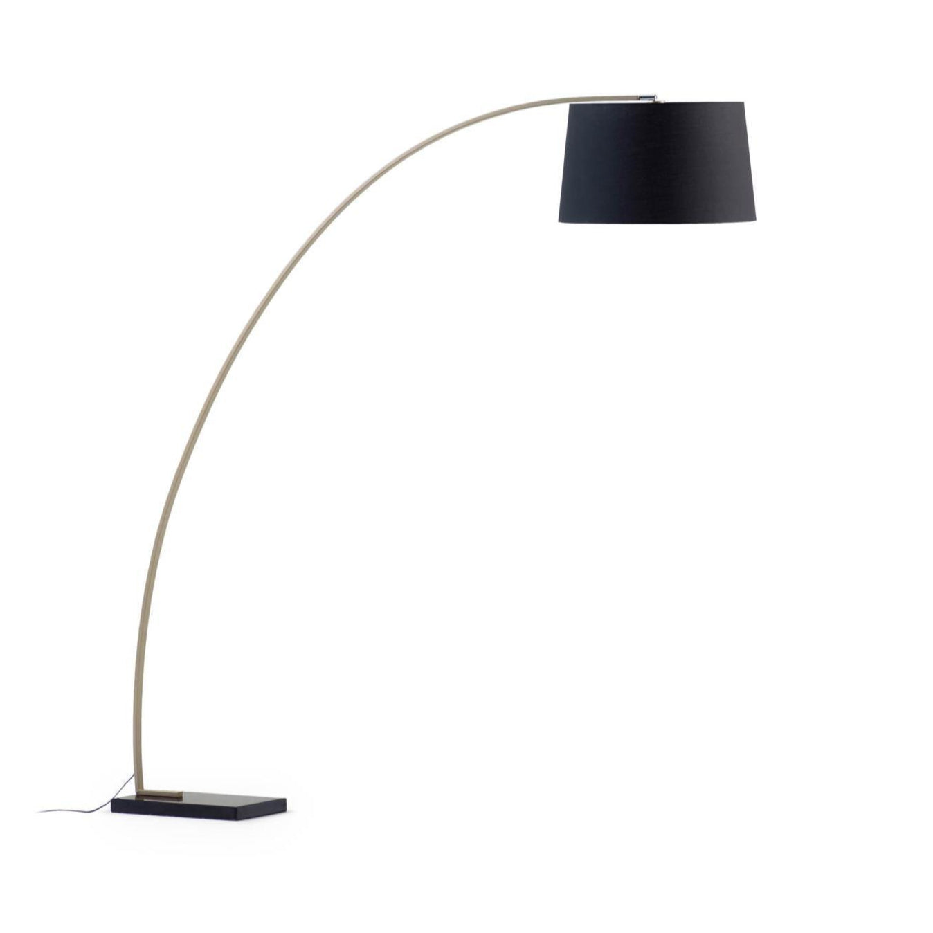 Lampa podłogowa JUHE złoty z czarnym kloszem La Forma Eye on Design