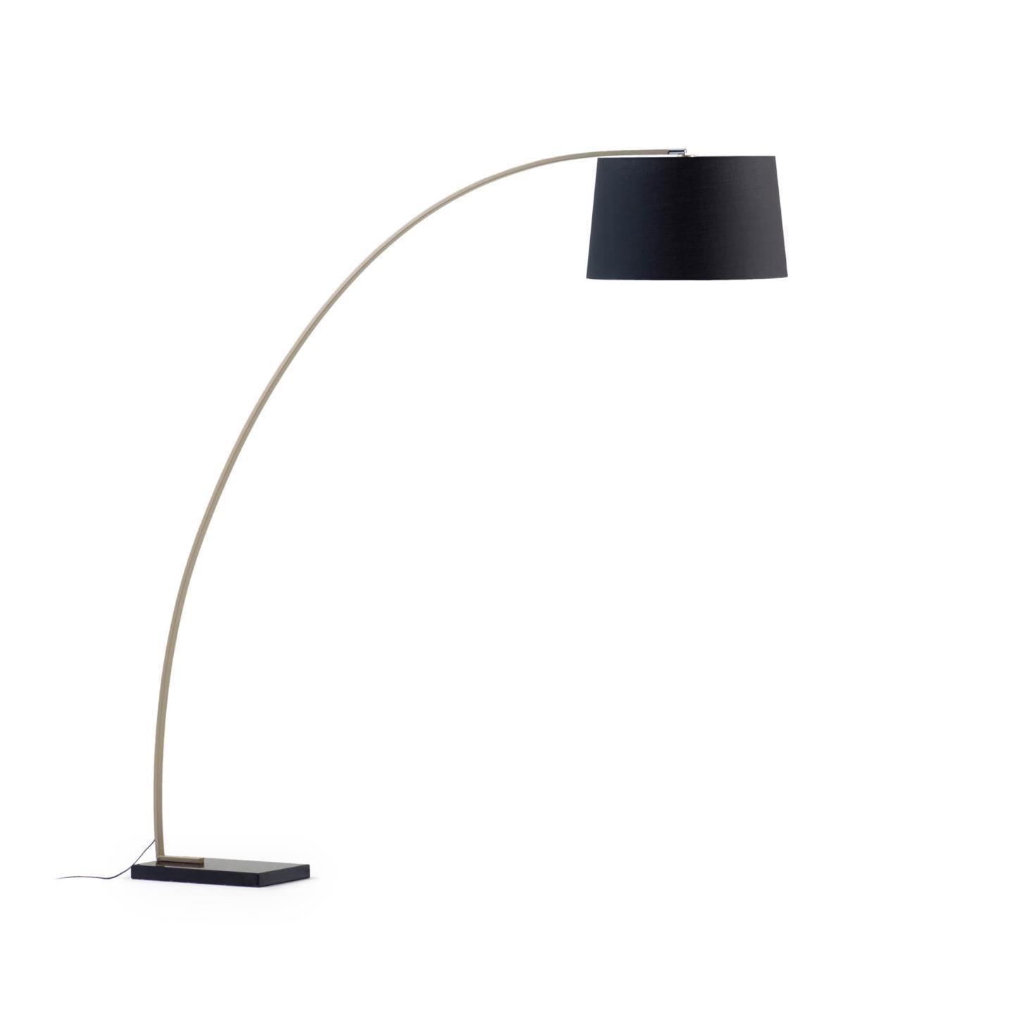 Lampa podłogowa JUHE złoty z czarnym kloszem La Forma Eye on Design