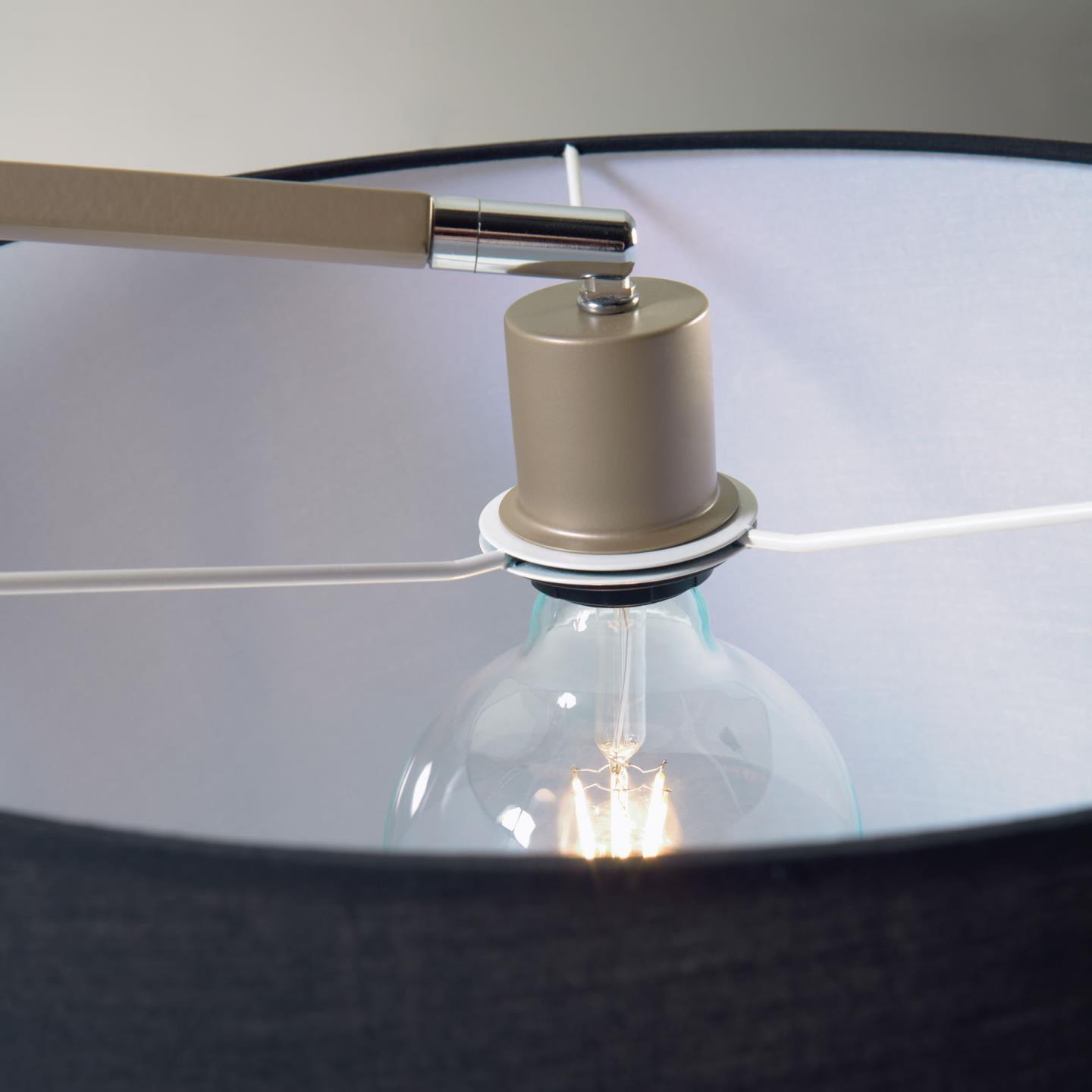 Lampa podłogowa JUHE złoty z czarnym kloszem La Forma Eye on Design