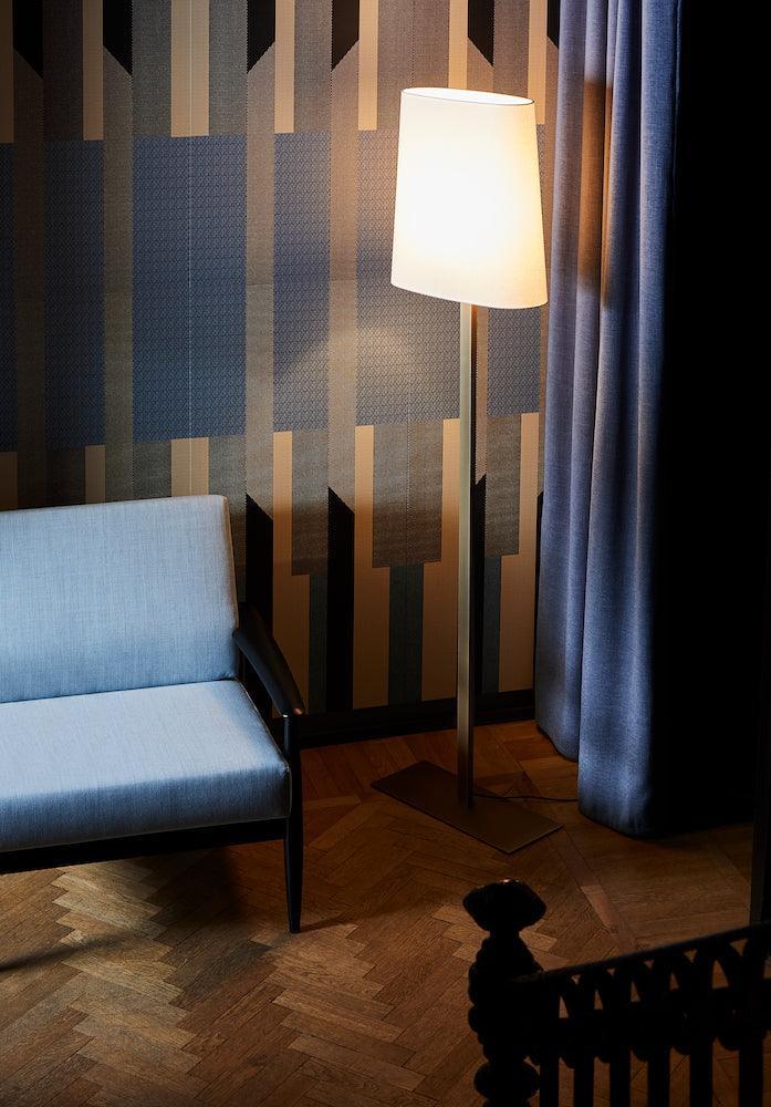 Lampa podłogowa OVALE czarny z białym kloszem Contardi Eye on Design