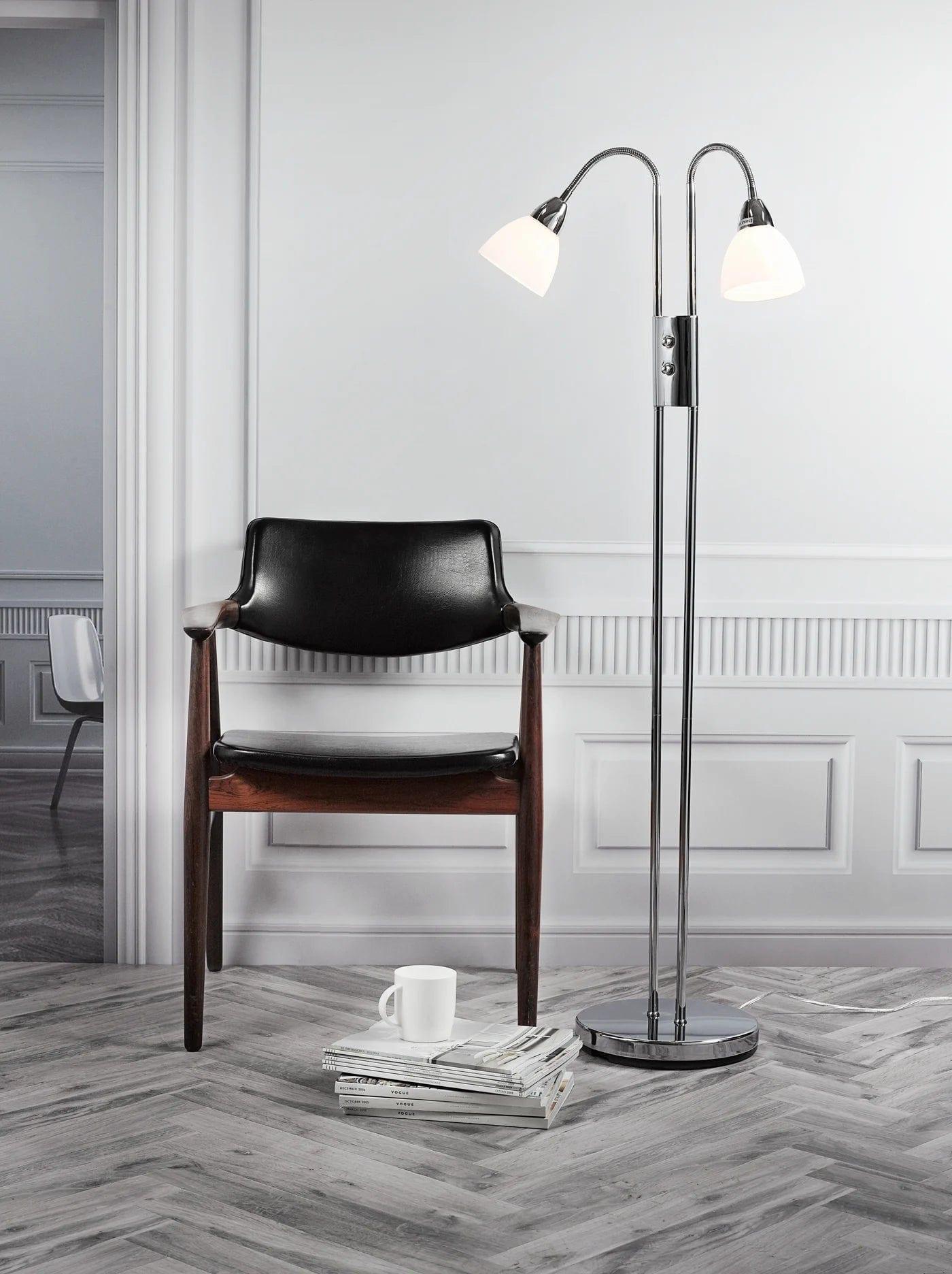 Lampa podłogowa podwójna RAY srebrny Nordlux Eye on Design