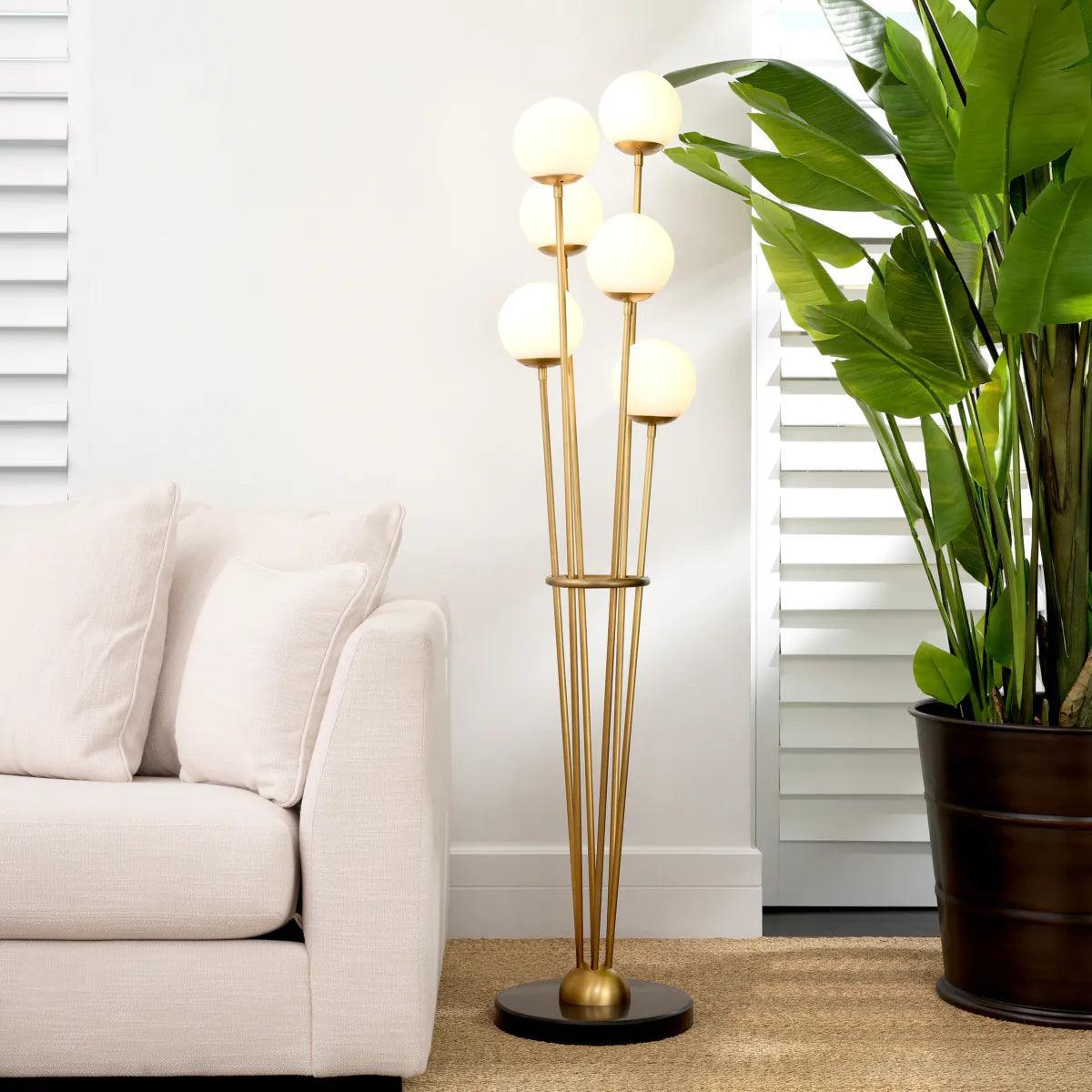 Lampa podłogowa TORTORA mosiężny Eichholtz Eye on Design