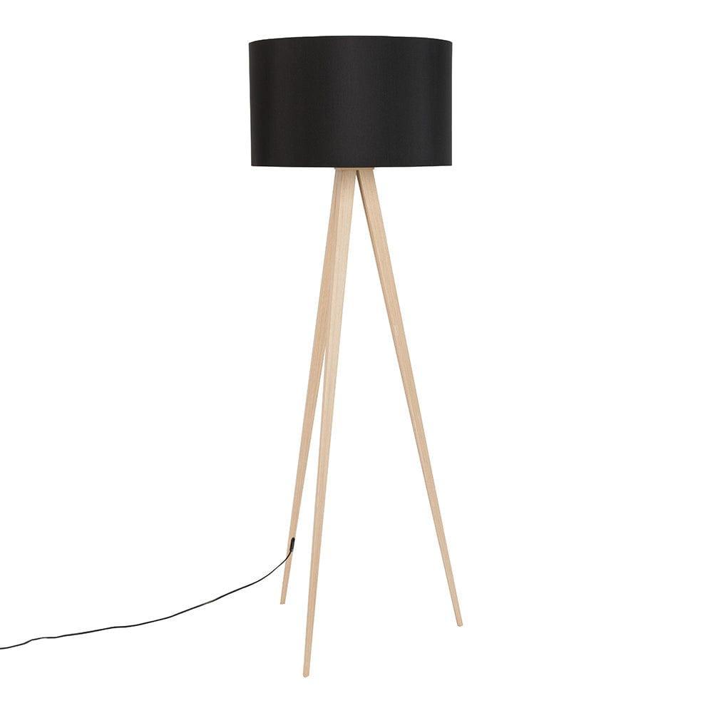 Lampa podłogowa TRIPOD WOOD czarny Zuiver Eye on Design