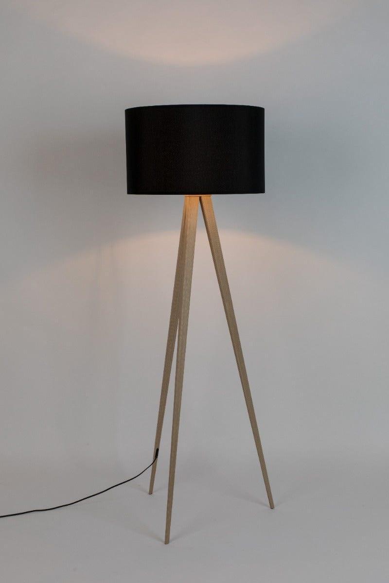 Lampa podłogowa TRIPOD WOOD czarny Zuiver Eye on Design