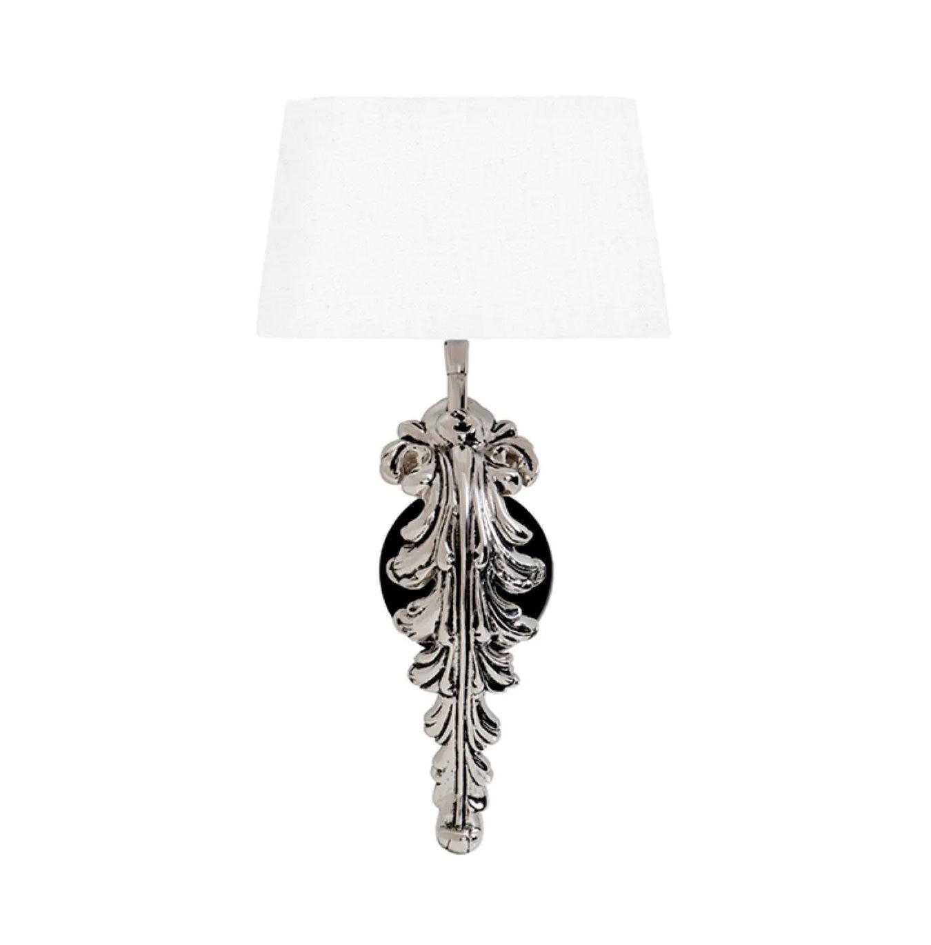 Lampa ścienna BEAU SITE srebrny z białym kloszem Eichholtz Eye on Design