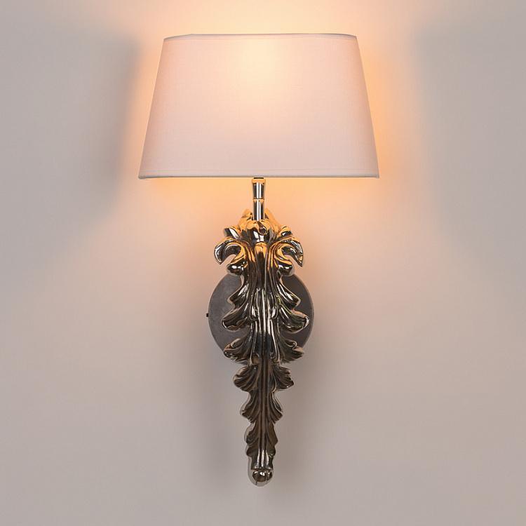 Lampa ścienna BEAU SITE srebrny z białym kloszem Eichholtz Eye on Design