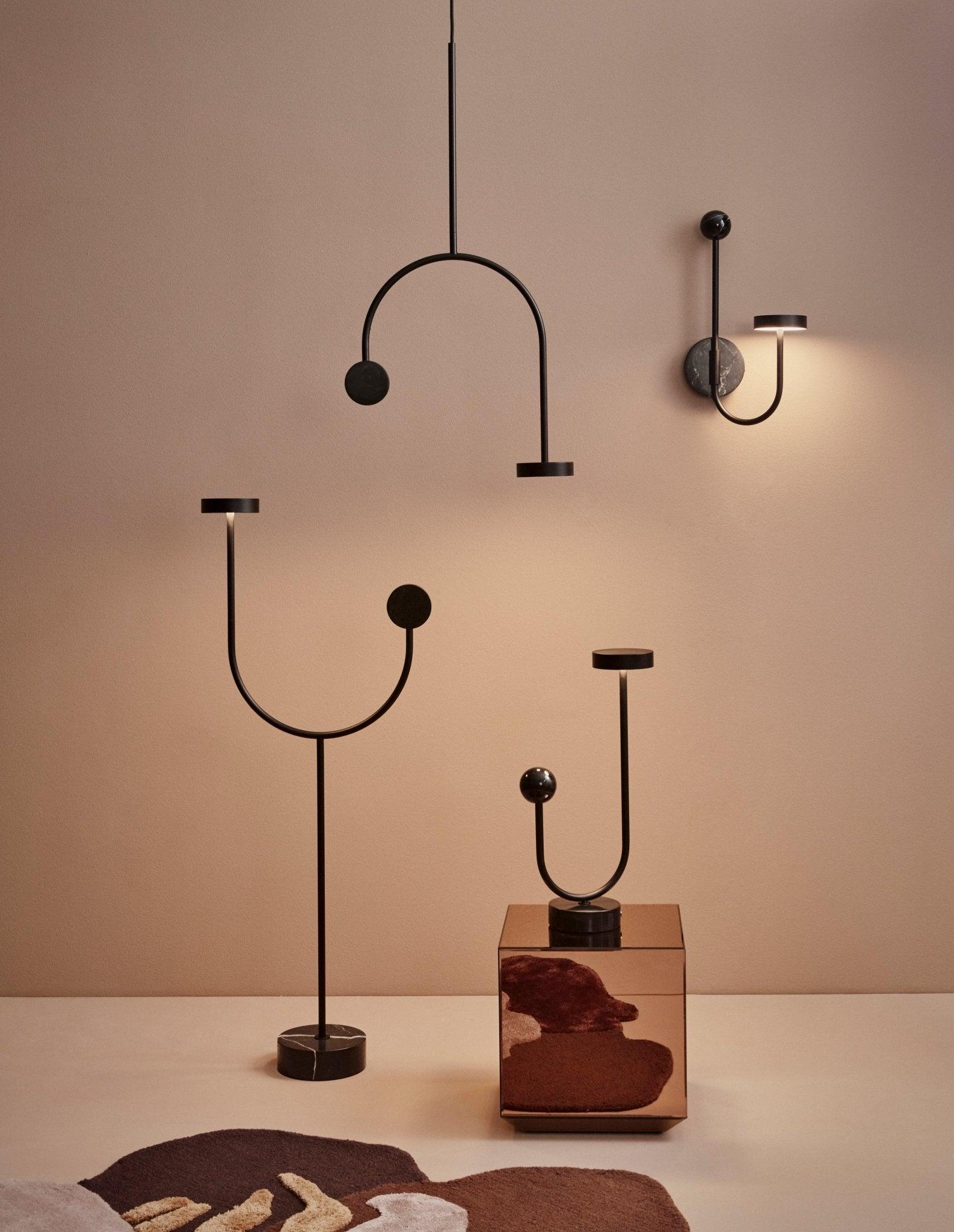 Lampa ścienna GRASIL czarny marmur AYTM Eye on Design