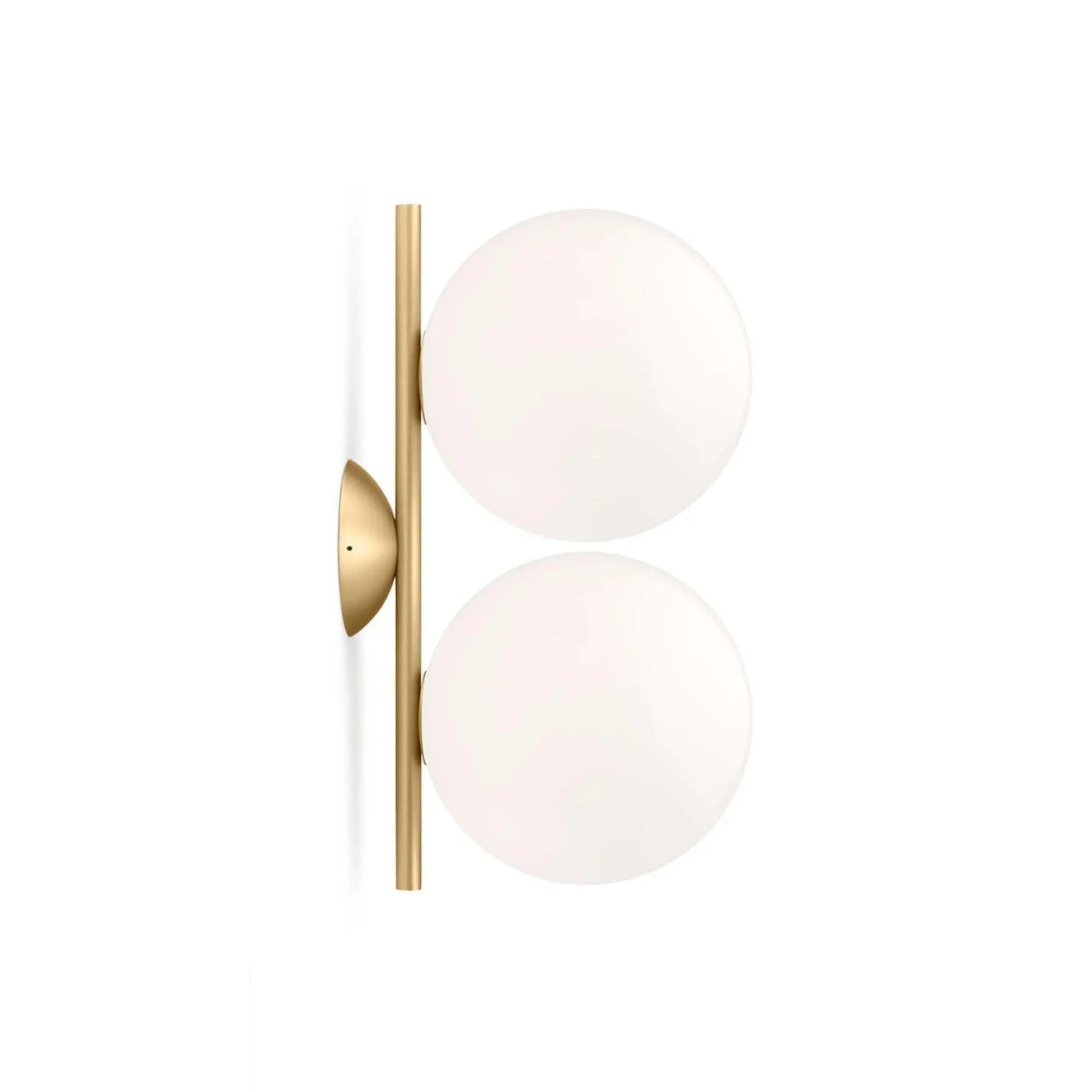 Lampa ścienna dwupunktowa IC LIGHTS DOUBLE mosiężny – Flos