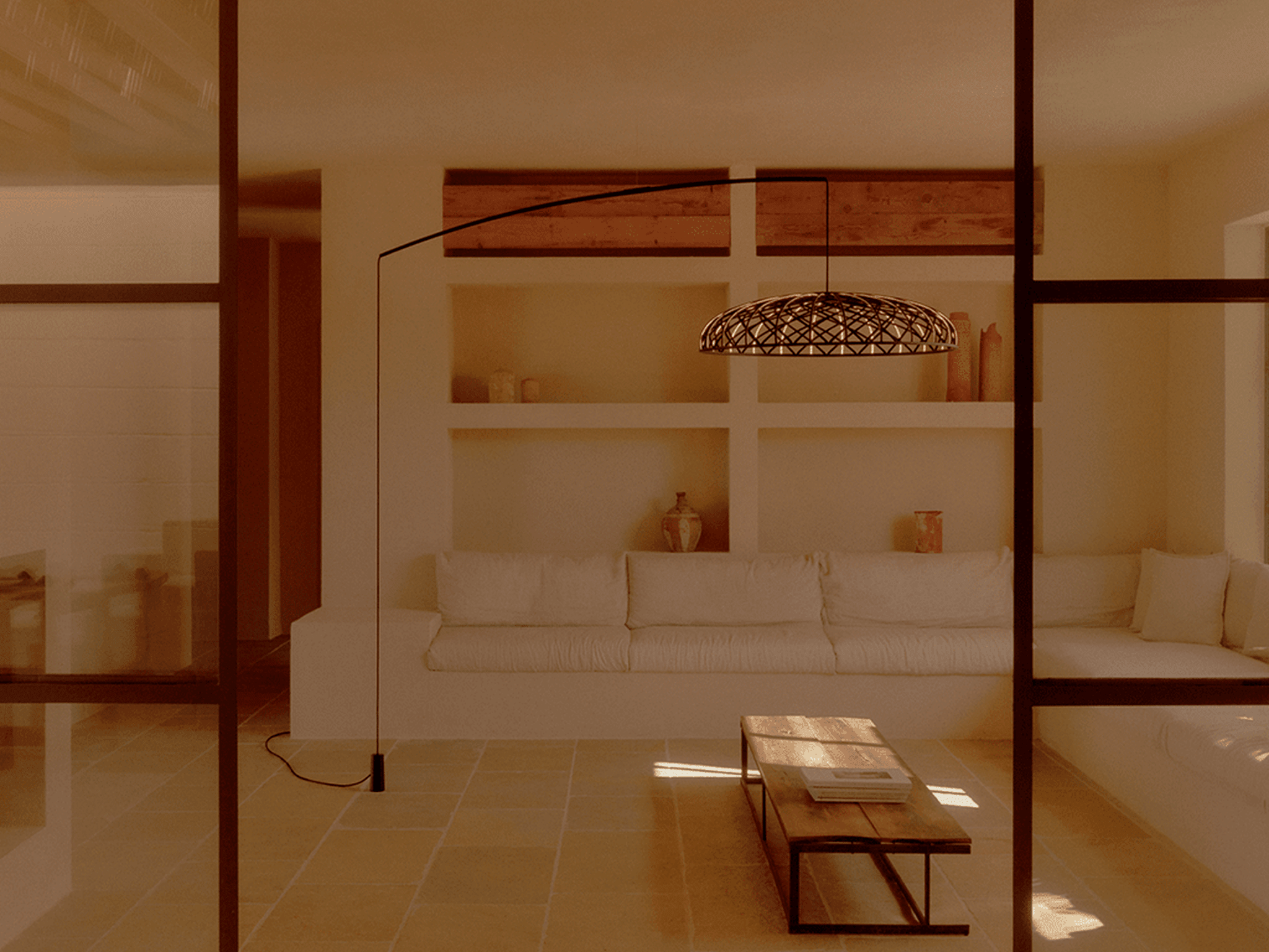 Lampa SKYNEST ceglasty czerwony Flos Eye on Design