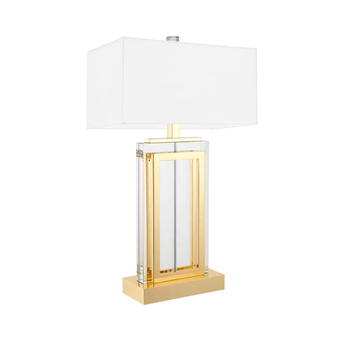 Lampa stołowa ARLINGTON CRYSTAL biały ze złotym wykończeniem Eichholtz Eye on Design
