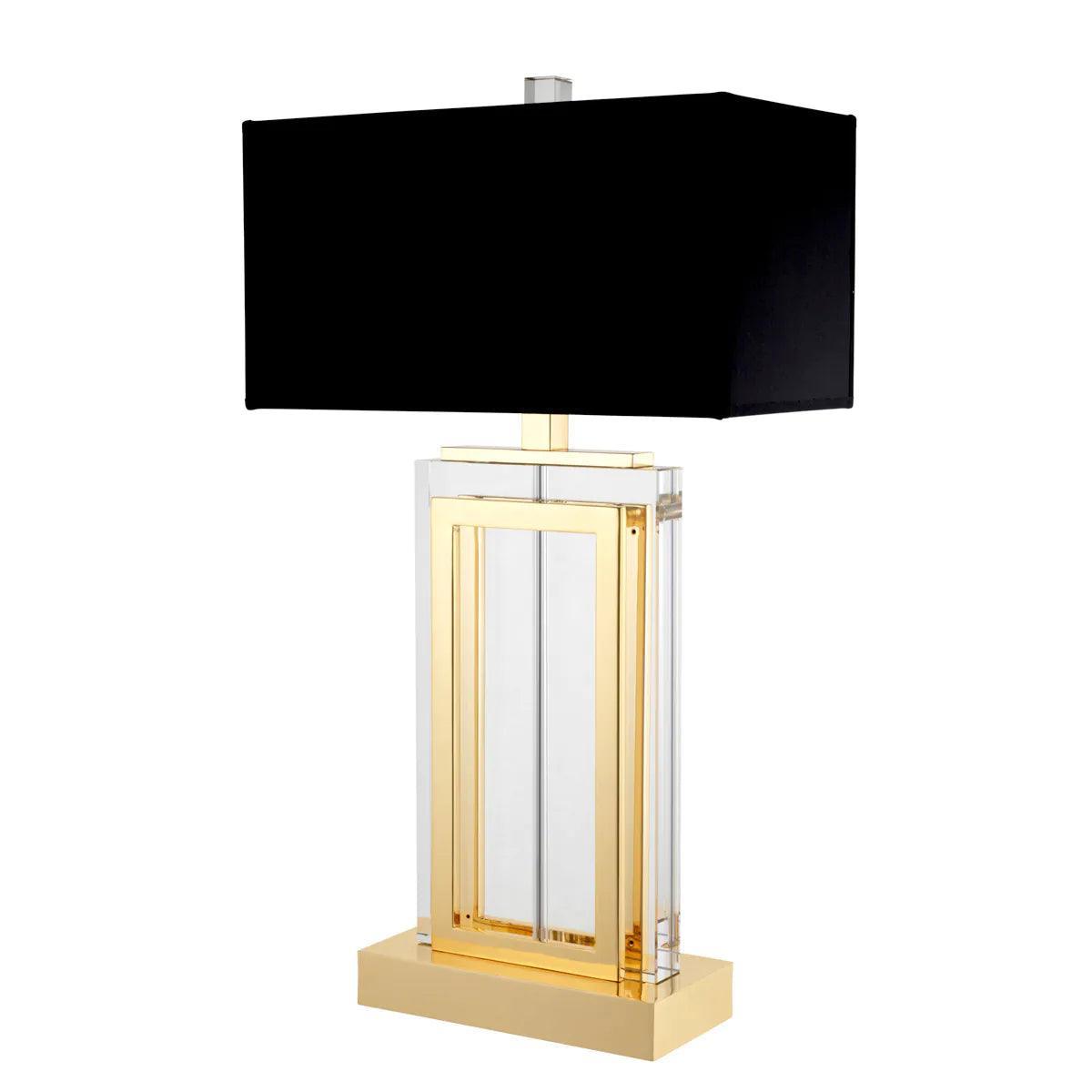 Lampa stołowa ARLINGTON CRYSTAL czarny ze złotym wykończeniem Eichholtz Eye on Design
