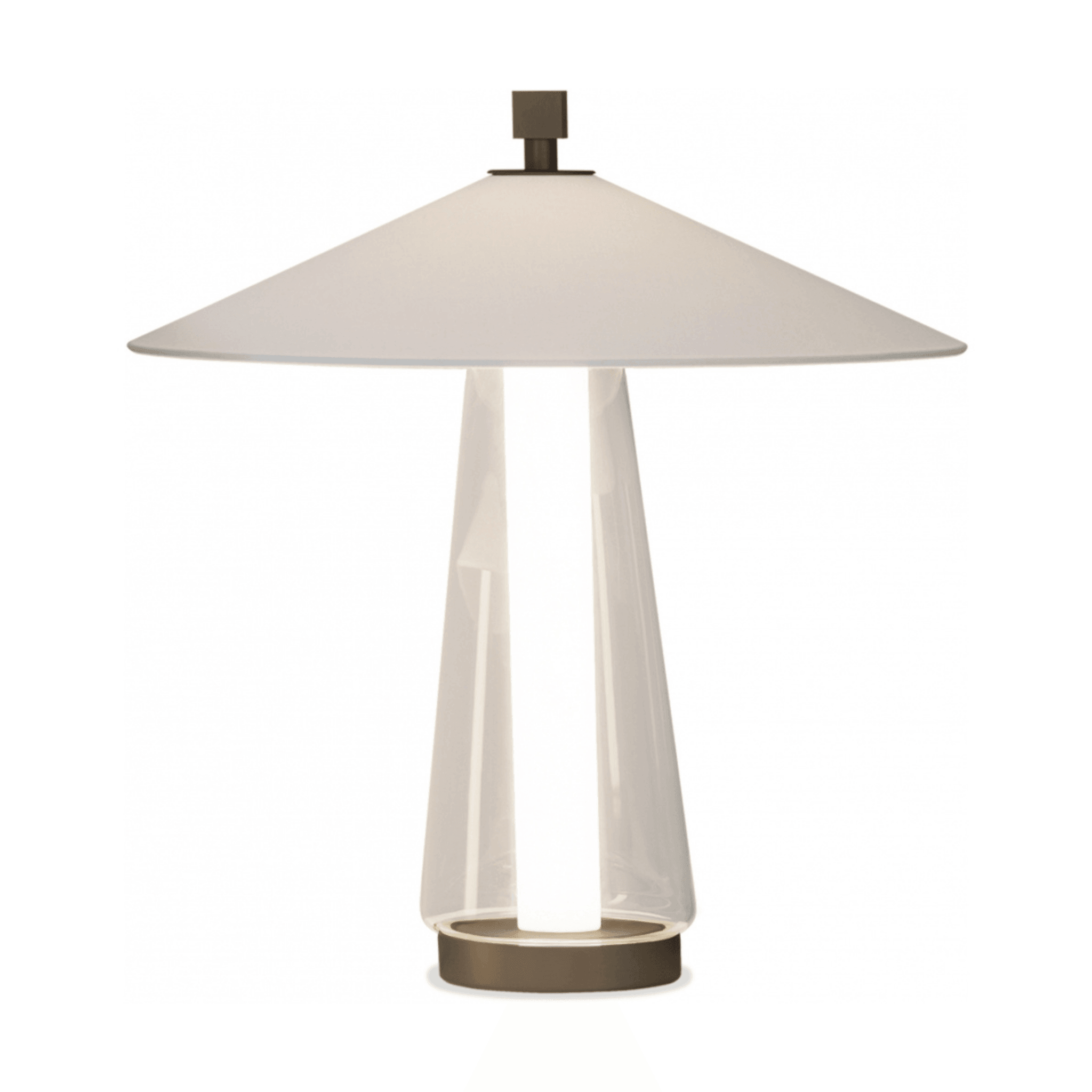 Lampa stołowa ASIA biały Contardi M szczotkowany brąz Eye on Design