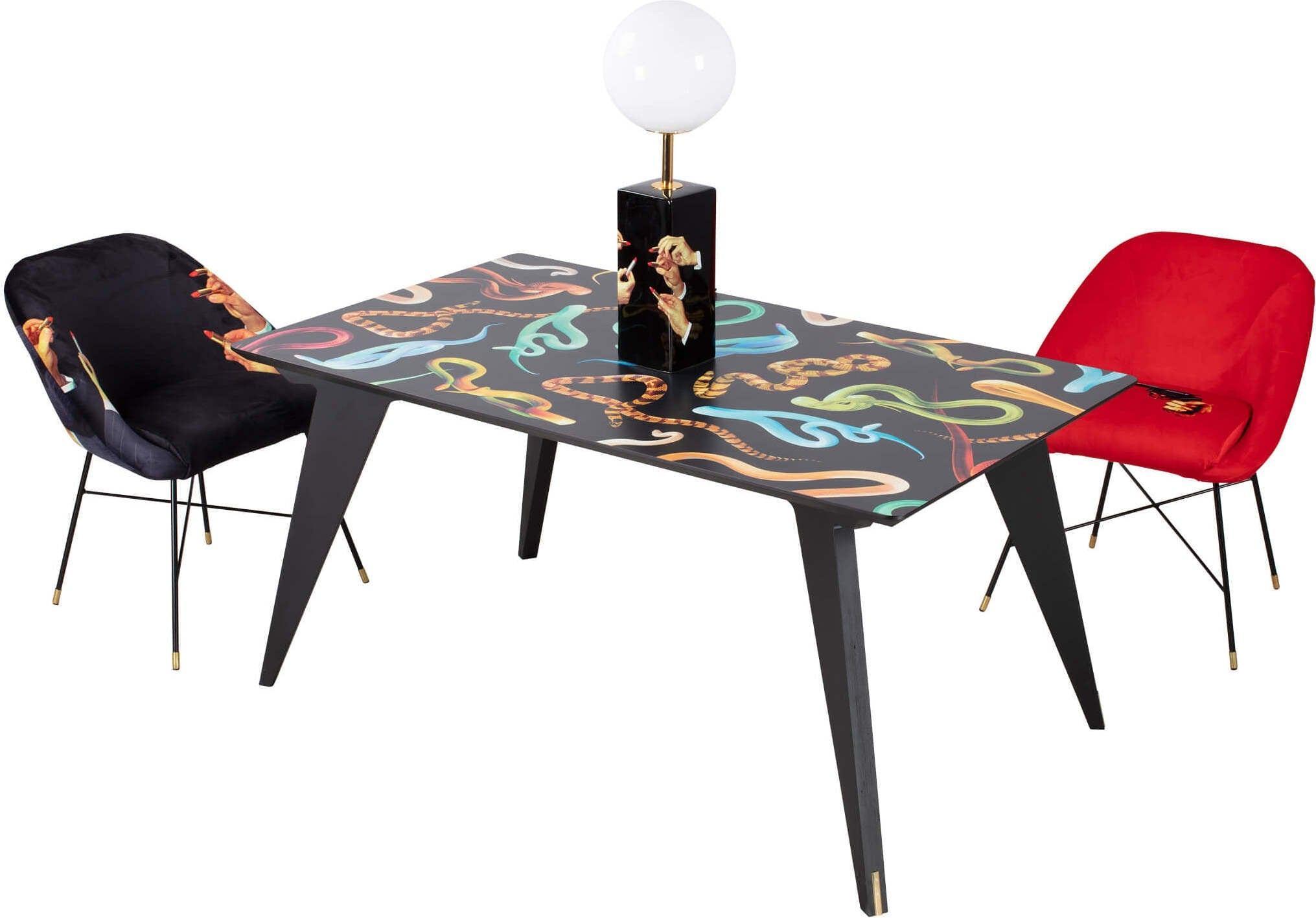 Lampa stołowa LIPSTICKS czarny Seletti Eye on Design