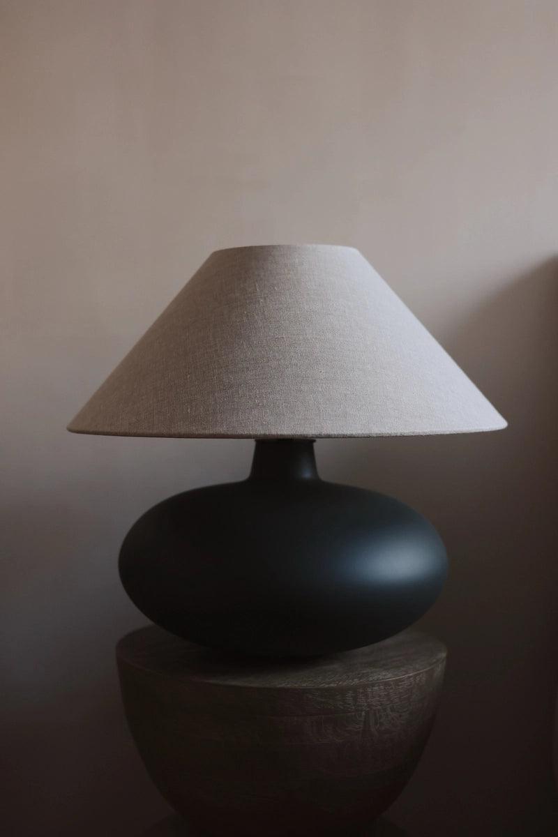 Lampa stołowa SAWA NATUR lniany Kaspa Eye on Design