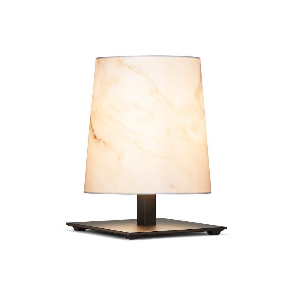 Lampa stołowa TONDA czarny z białym kloszem Contardi z efektem marmuru bez opcji ściemniania Eye on Design