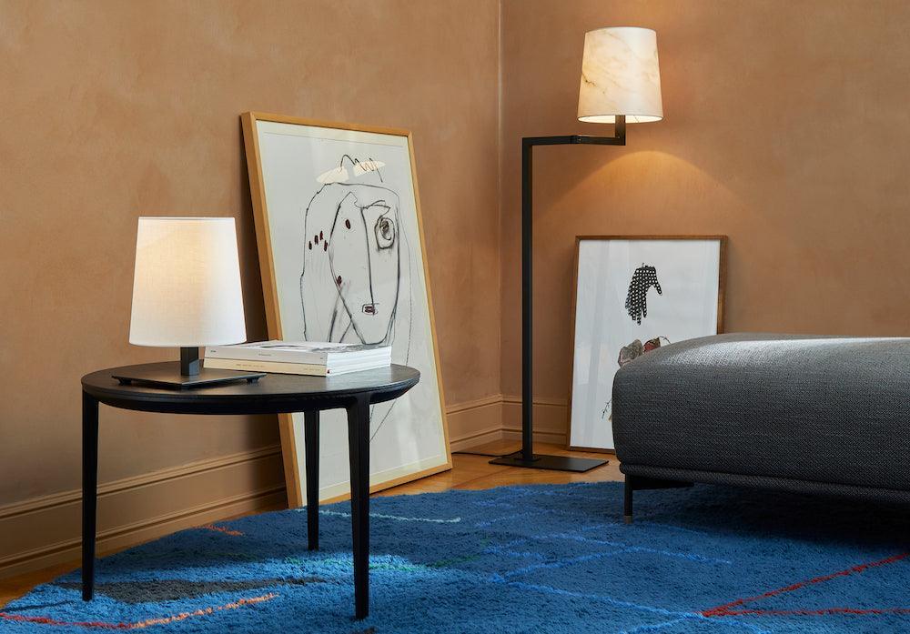 Lampa stołowa TONDA czarny z białym kloszem Contardi Eye on Design