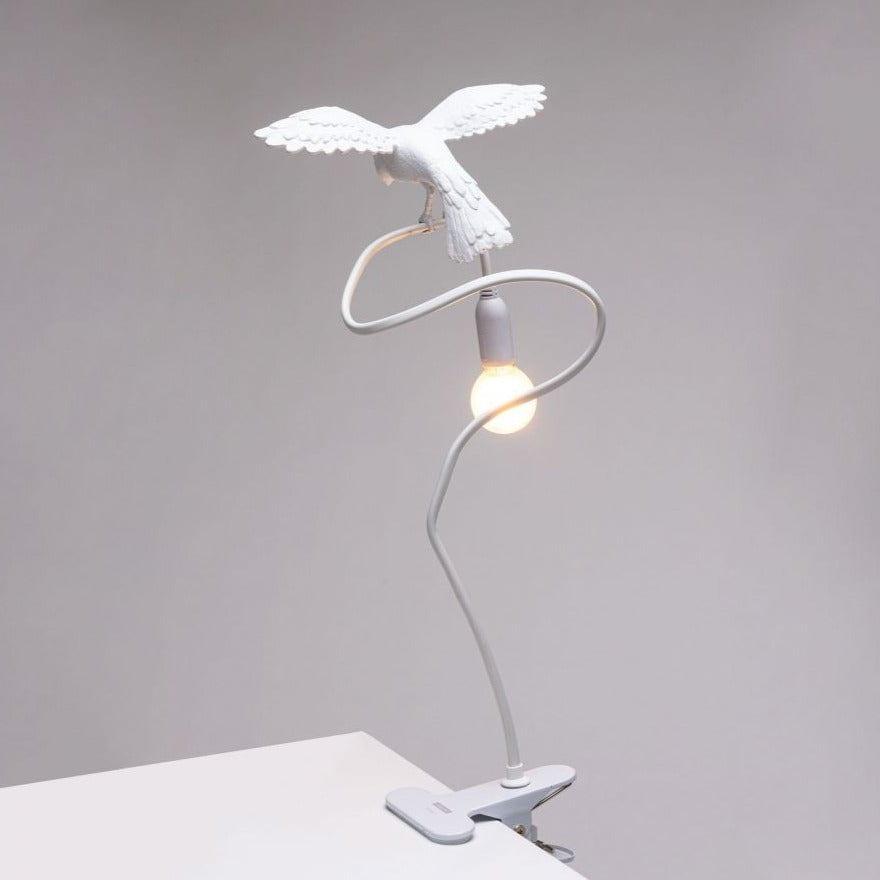 Lampa stołowa z zaciskiem SPARROW CRUISING biały Seletti Eye on Design