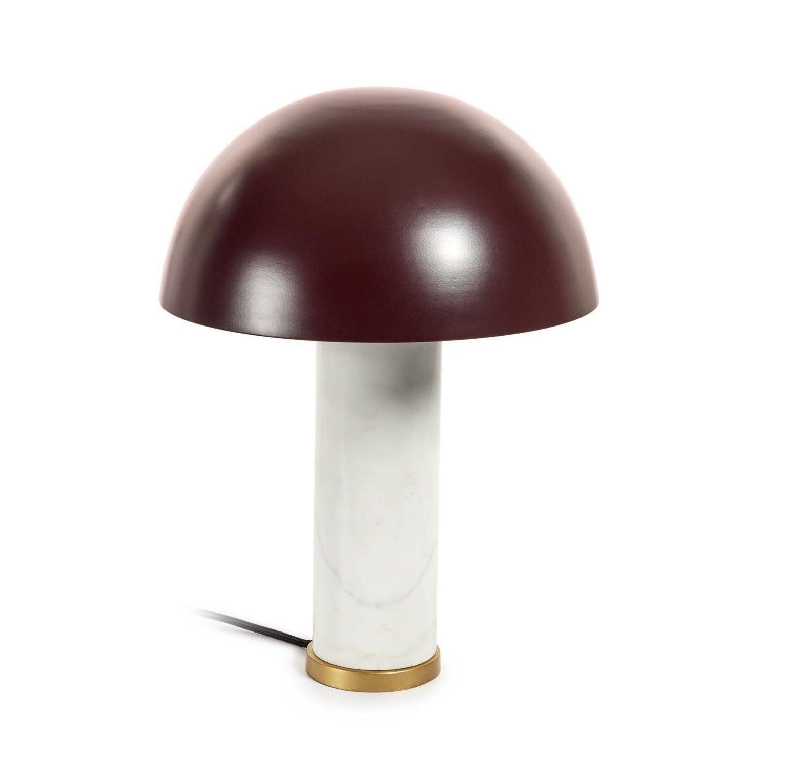 Lampa stołowa ZORIONE biały marmur z brązowym wykończeniem La Forma Eye on Design