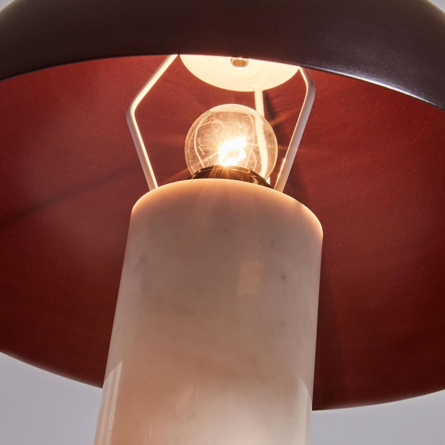 Lampa stołowa ZORIONE biały marmur z brązowym wykończeniem La Forma Eye on Design