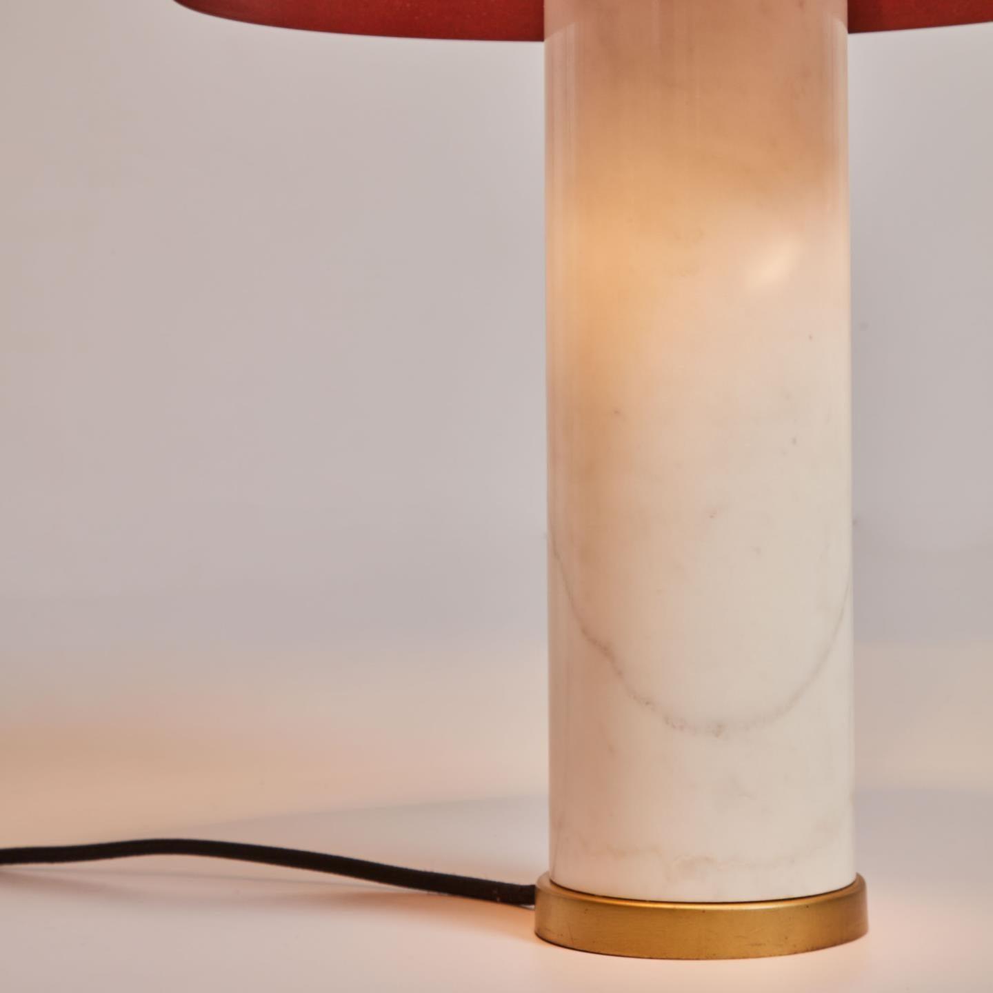 Lampa stołowa ZORIONE biały marmur z brązowym wykończeniem La Forma Eye on Design