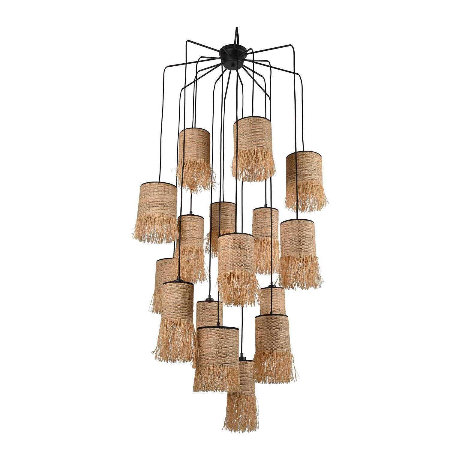 Lampa sufitowa FORMENTERA 16L bananowiec i rafia Market Set Eye on Design