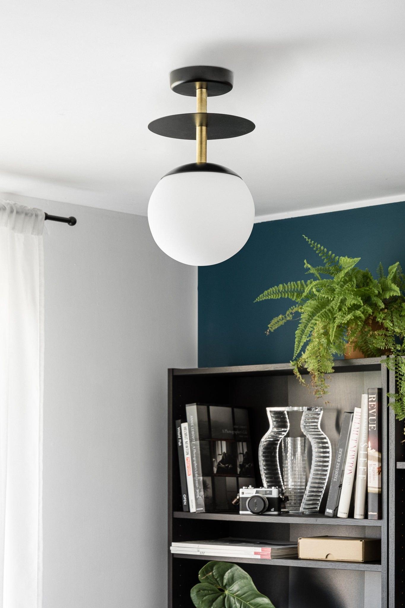 Lampa sufitowa PLAAT czarno-złoty Ummo Eye on Design