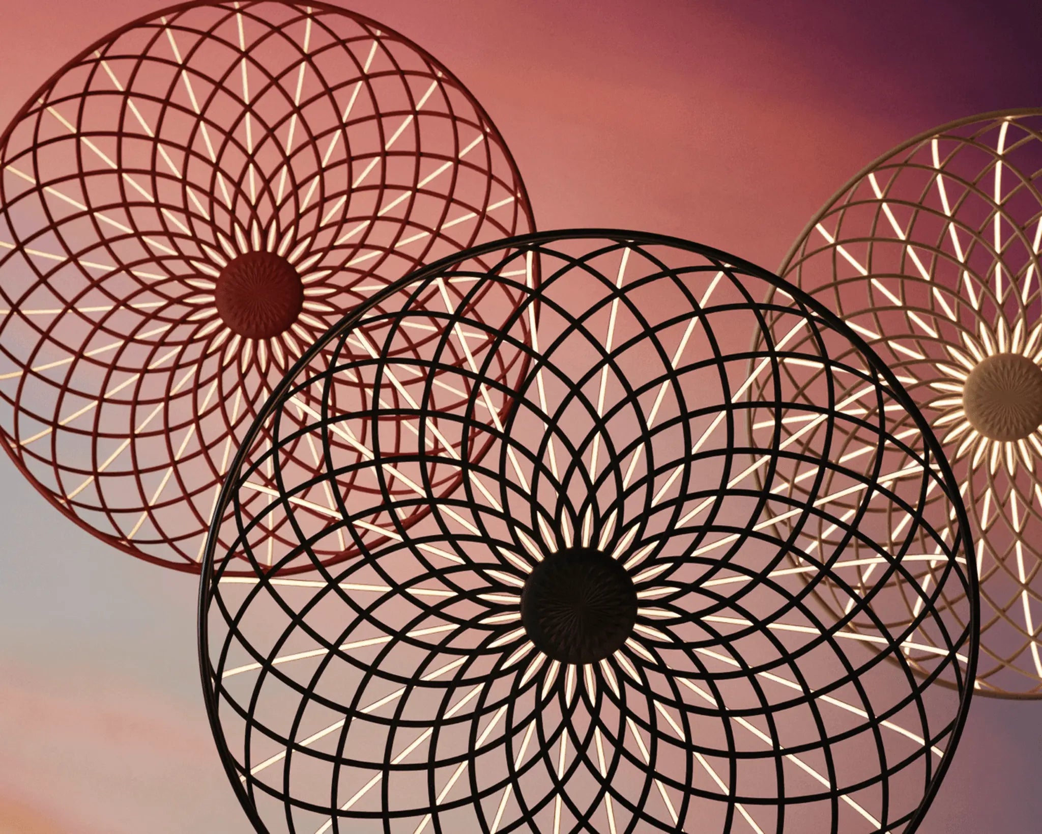Lampa sufitowa SKYNEST ceglasta czerwień – Flos